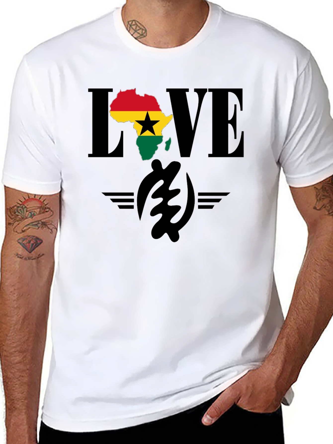 Ghana Love T-Shirt - Africa Map Pride Tee