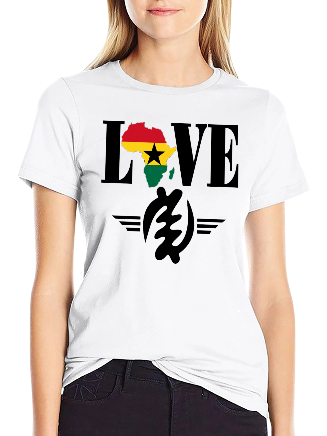 Ghana Love T-Shirt - Africa Map Pride Tee