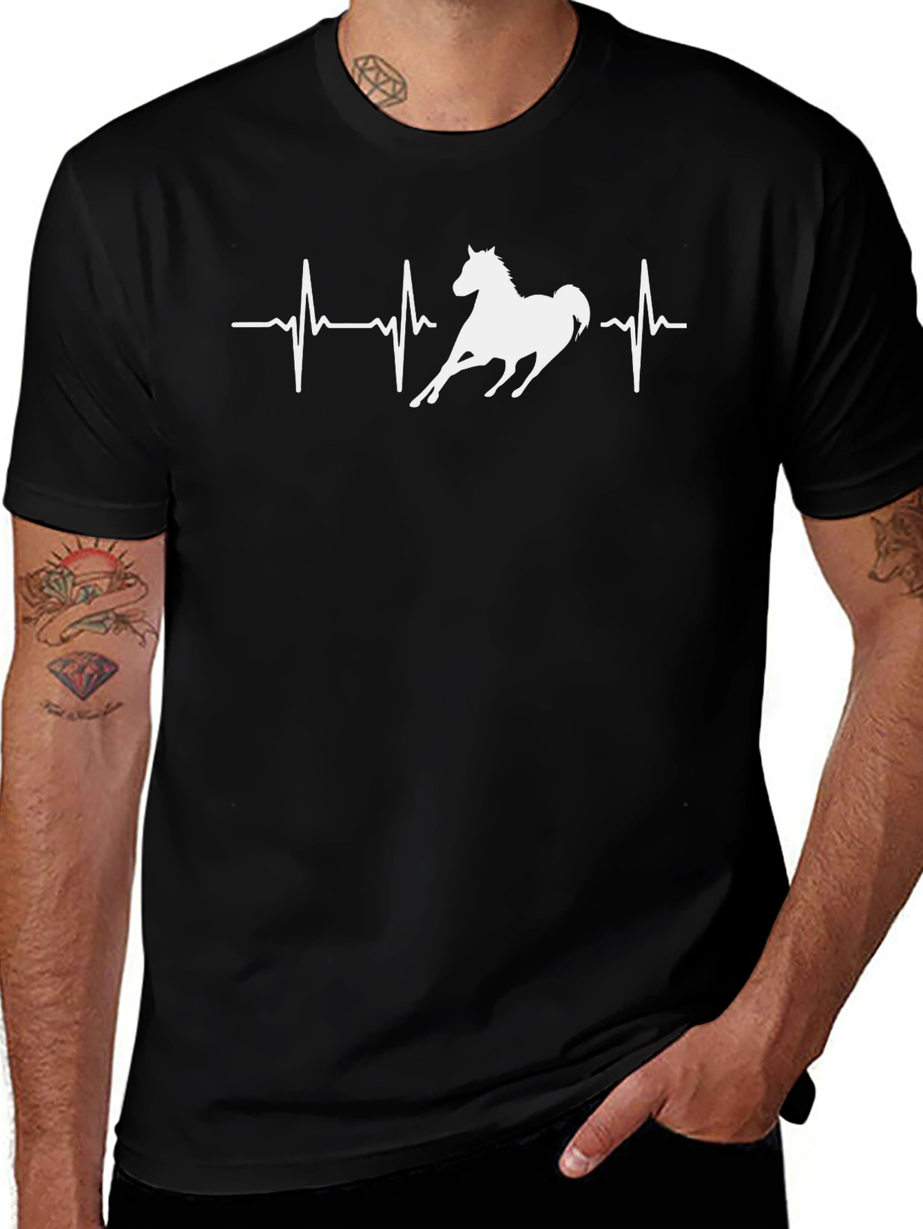 Horse Heartbeat T-Shirt - Equestrian Tee