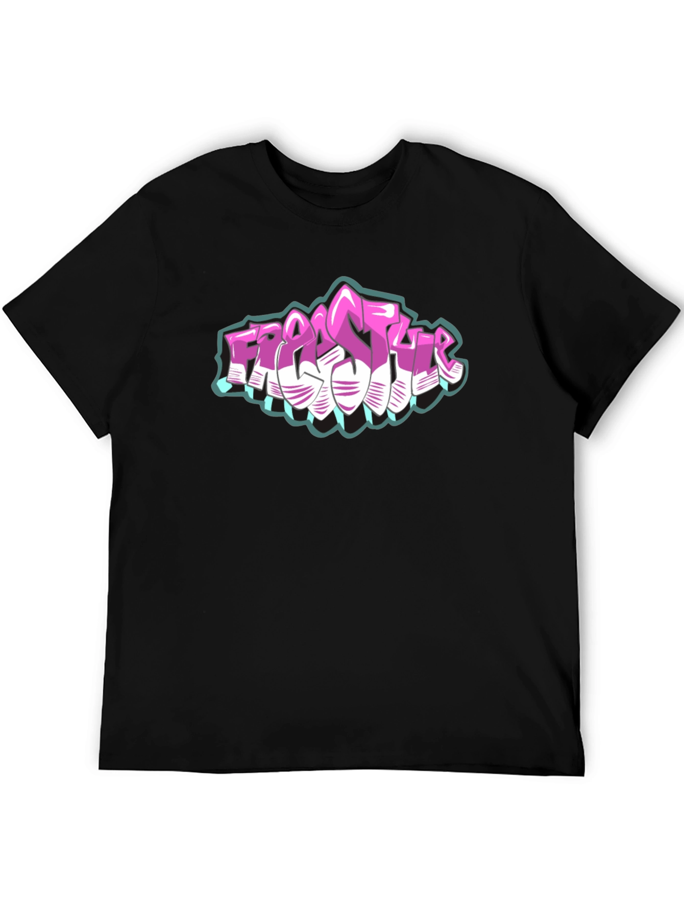Freestyle Graffiti Graphic Black T-Shirt