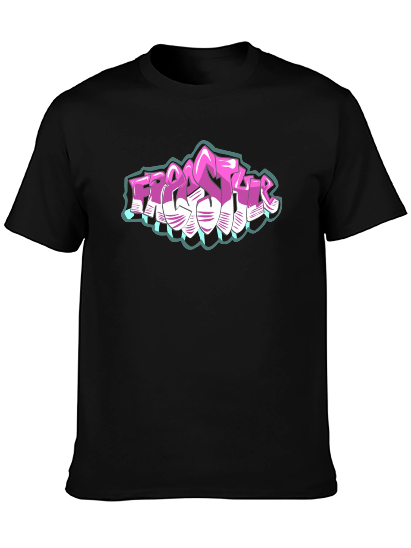 Freestyle Graffiti Graphic Black T-Shirt