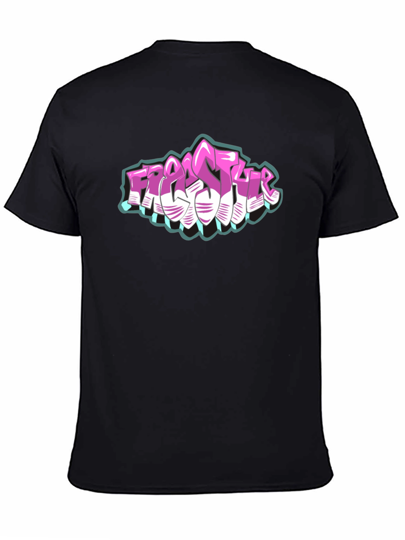 Freestyle Graffiti Graphic Black T-Shirt