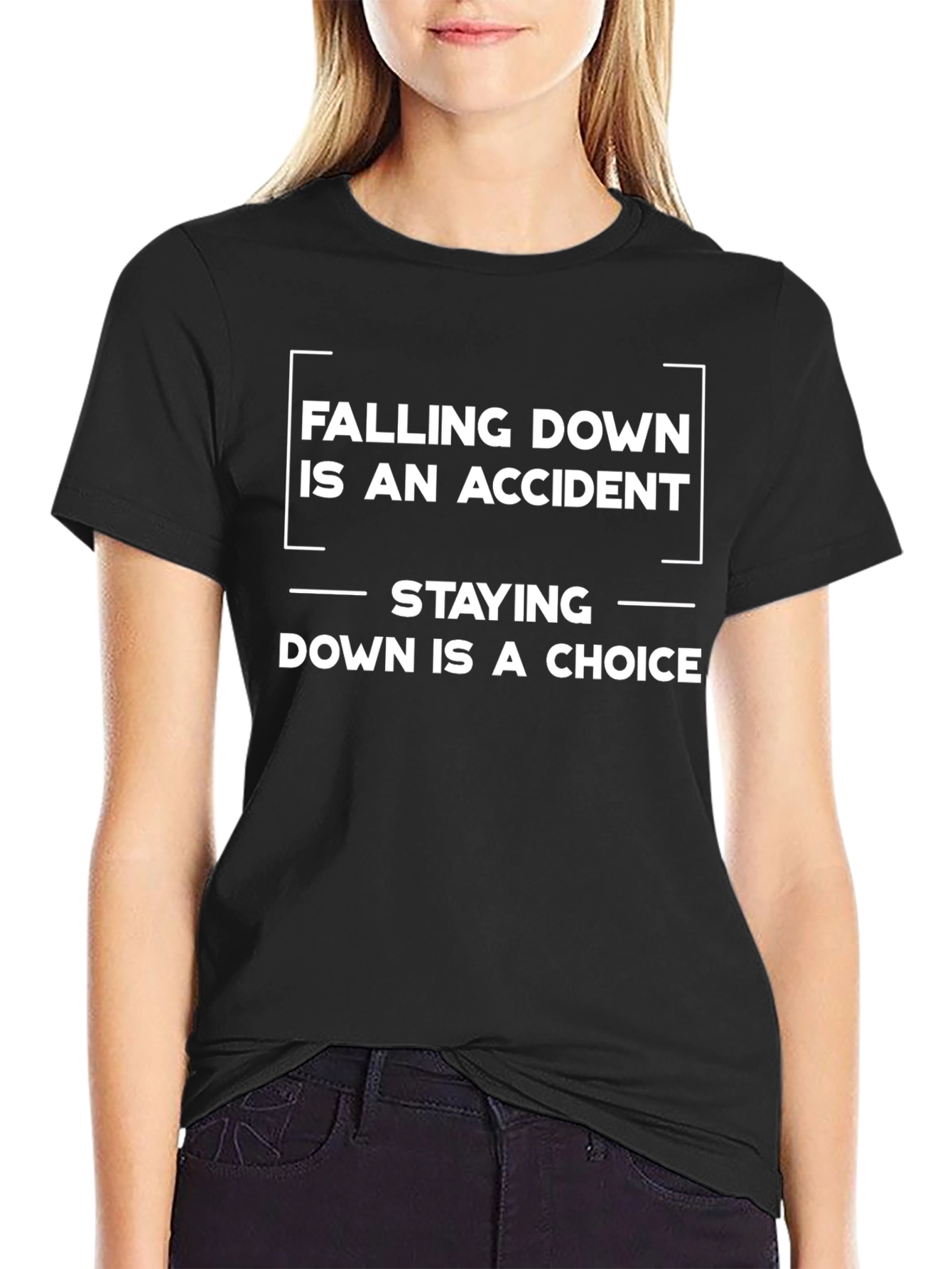 Falling Down Choice Black Graphic T-Shirt
