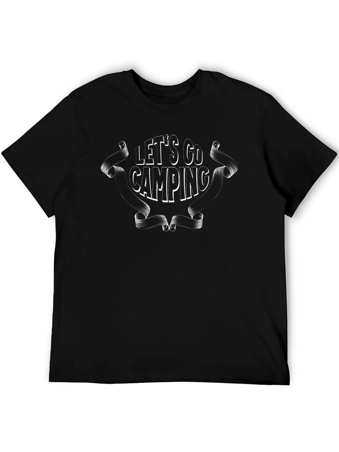 Lets Go Camping Black Graphic Tee
