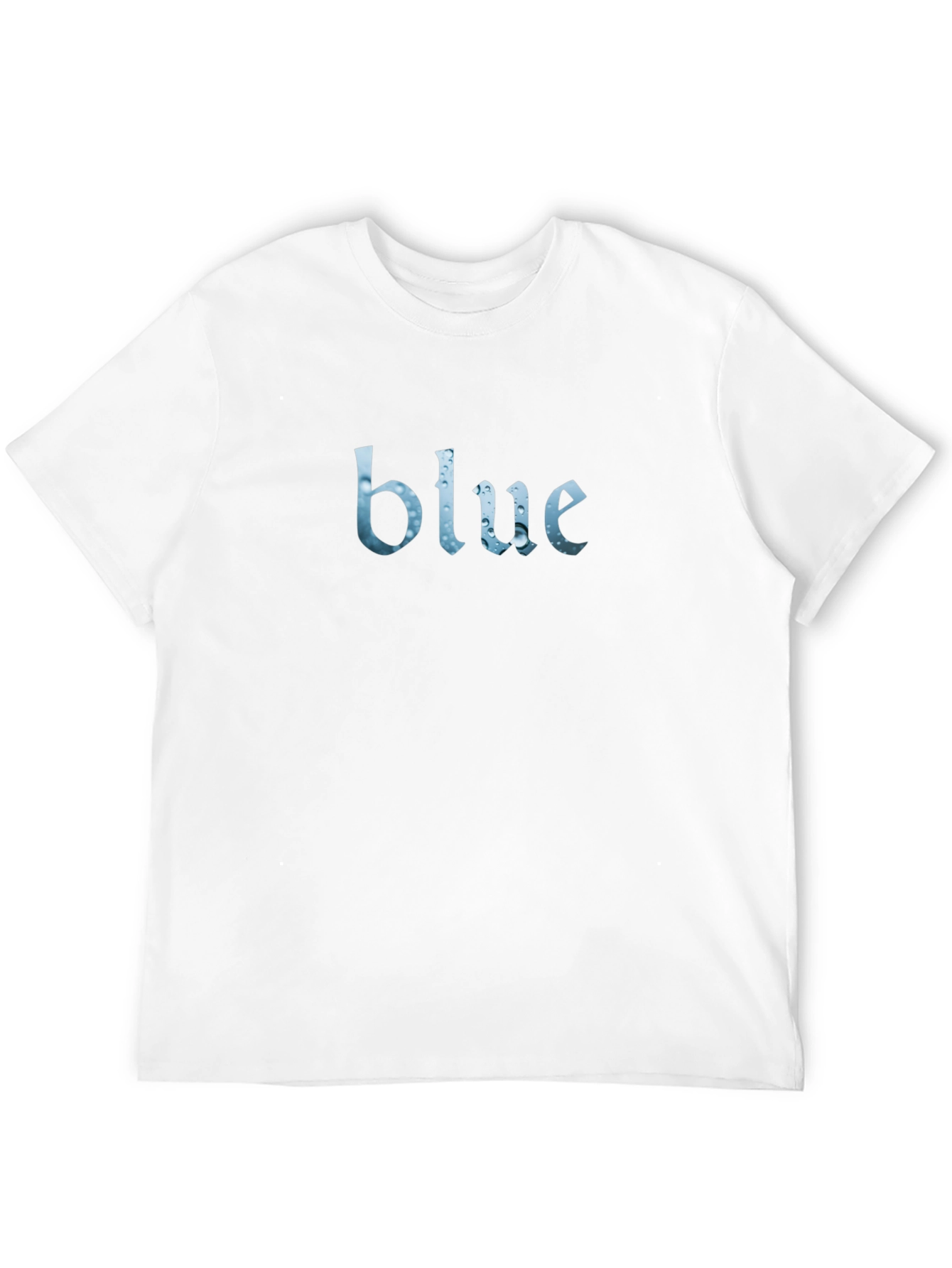 Blue Graphic Print Crew Neck T-Shirt