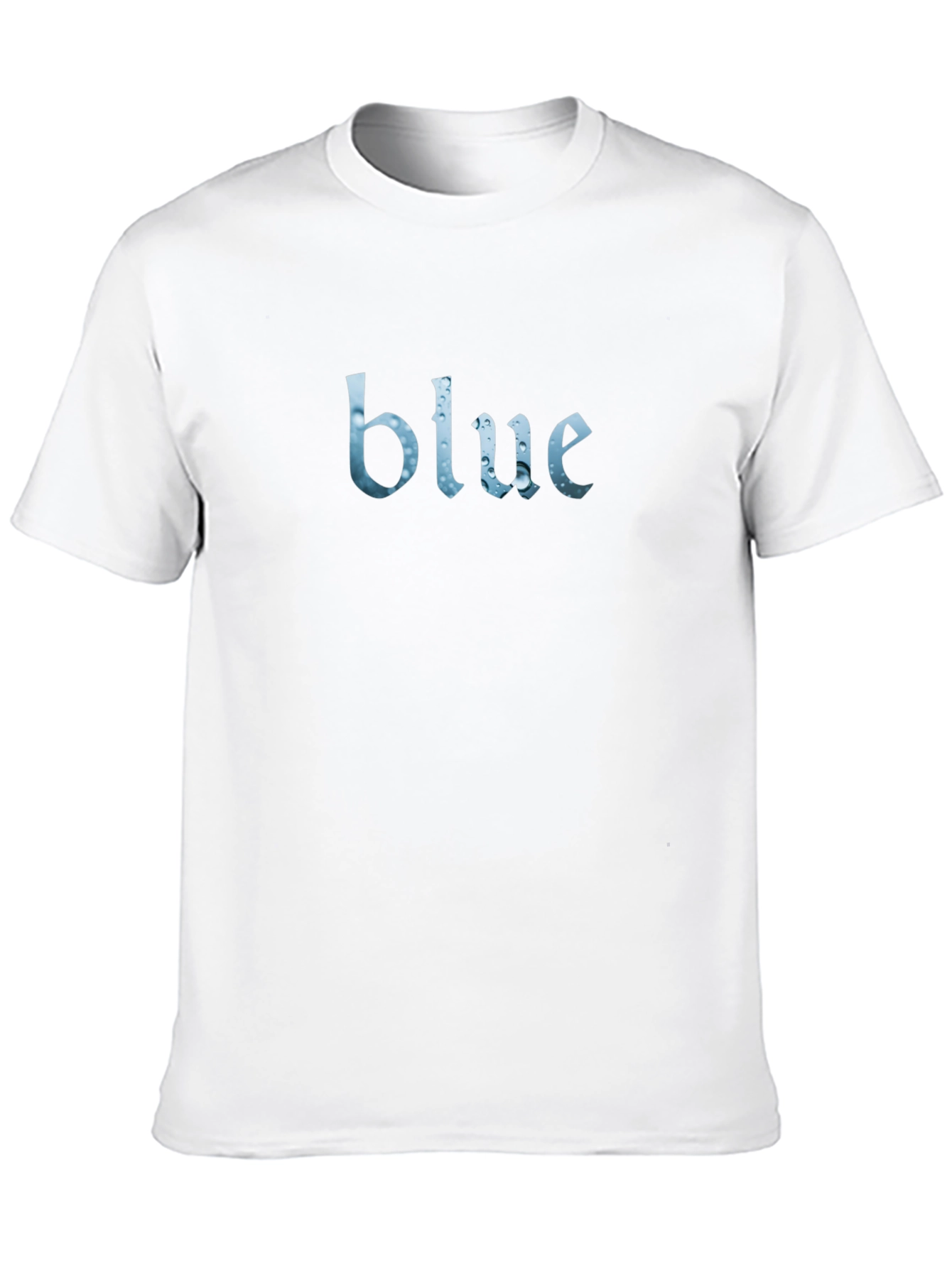 Blue Graphic Print Crew Neck T-Shirt
