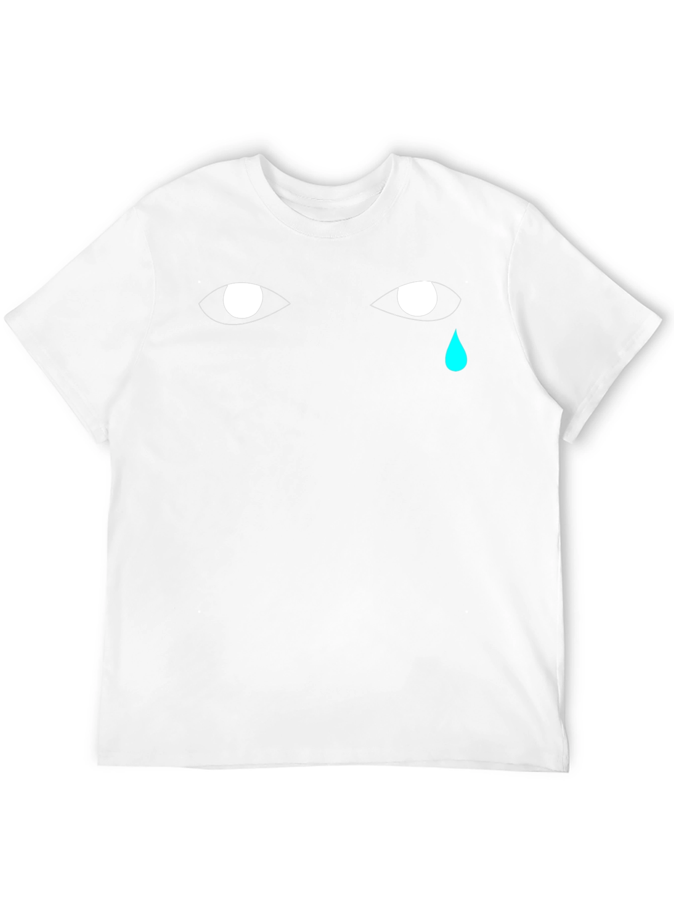 Tearful Eyes Graphic Tee - Black Cotton Comfort