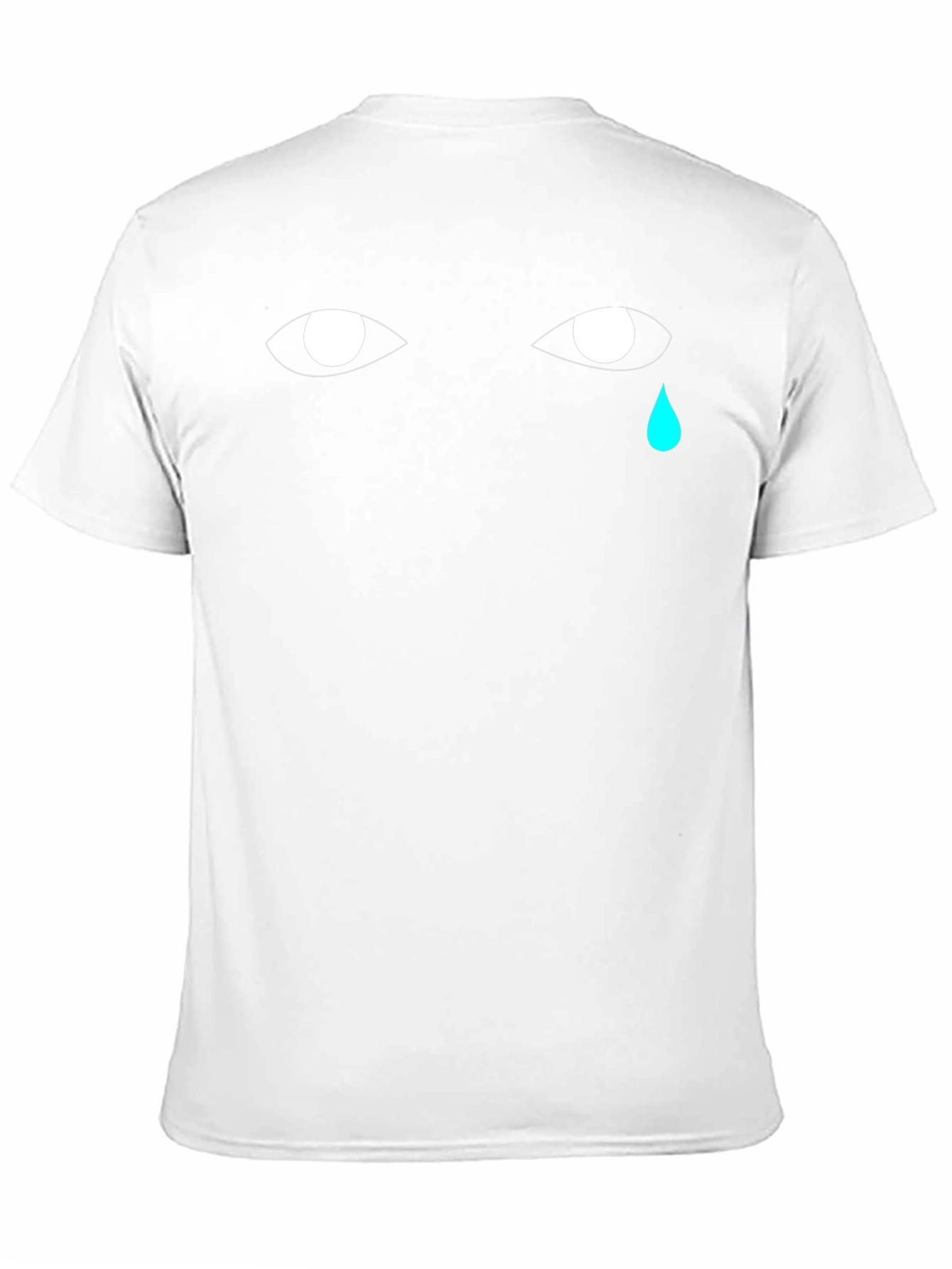 Tearful Eyes Graphic Tee - Black Cotton Comfort