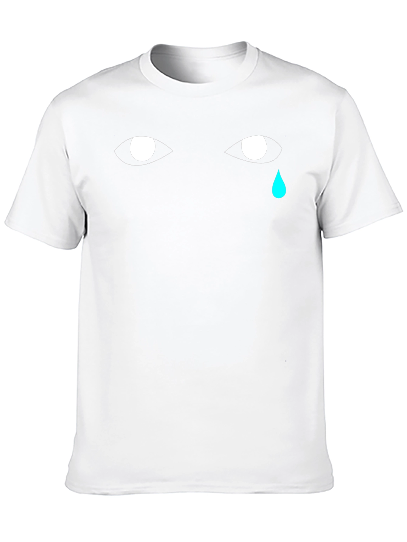 Tearful Eyes Graphic Tee - Black Cotton Comfort