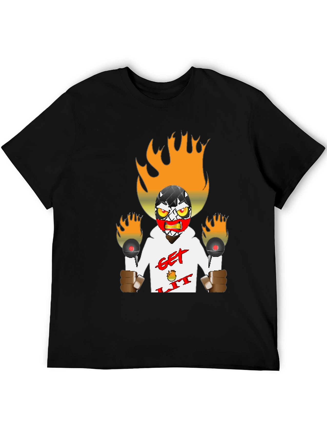 Fiery Get Lit Graphic Tee - Bold Design