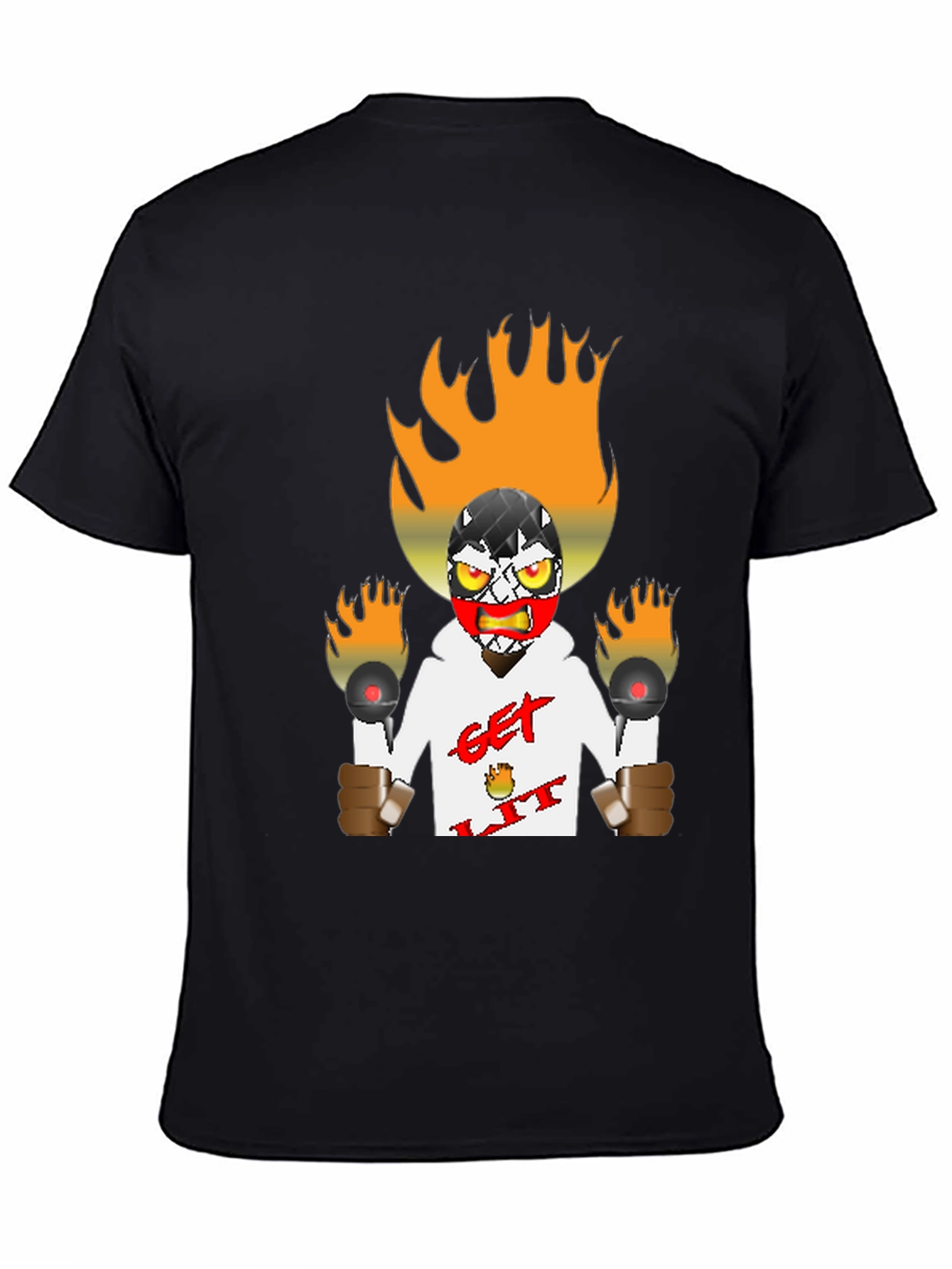 Fiery Get Lit Graphic Tee - Bold Design