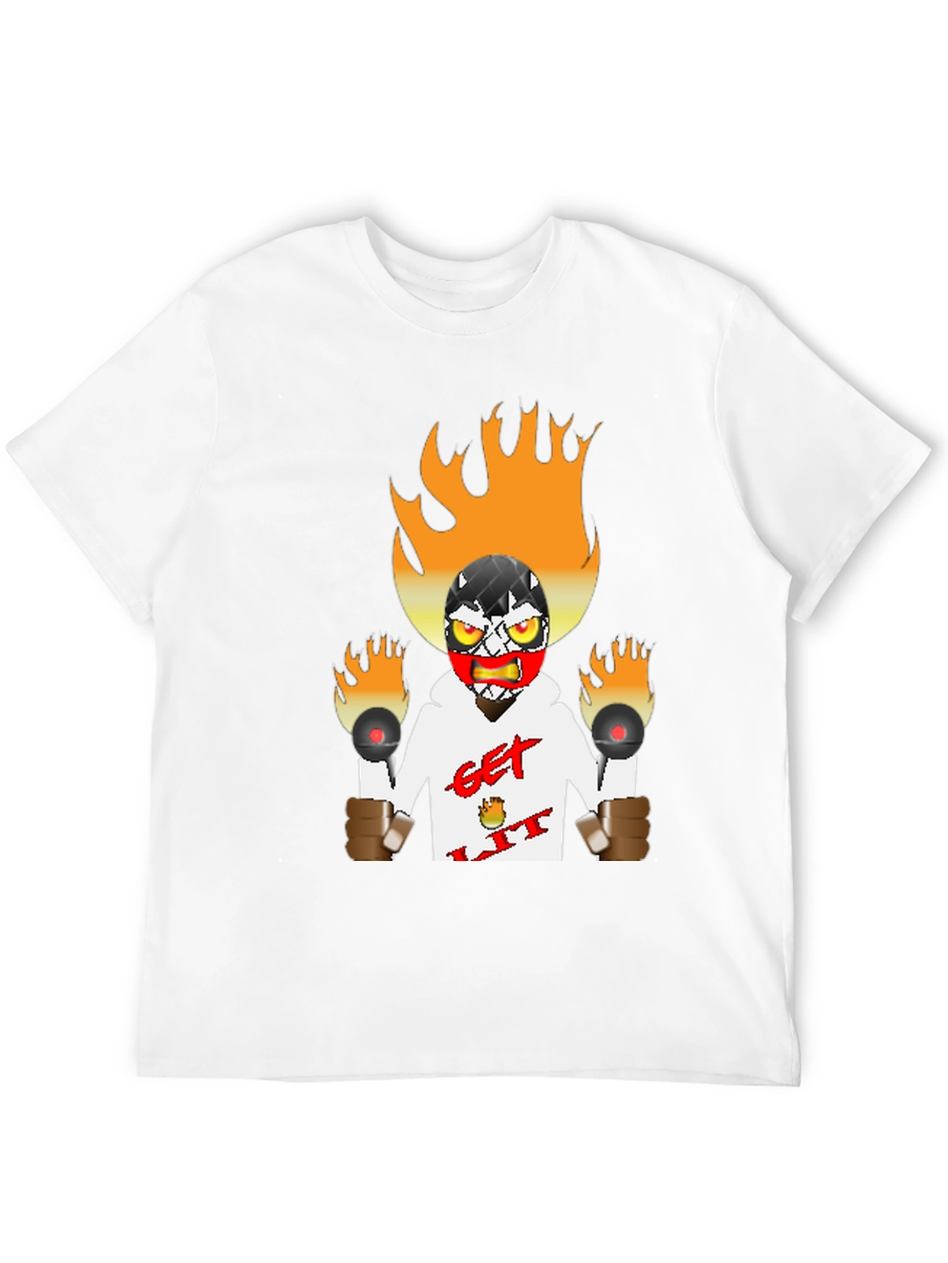 Fiery Get Lit Graphic Tee - Bold Design