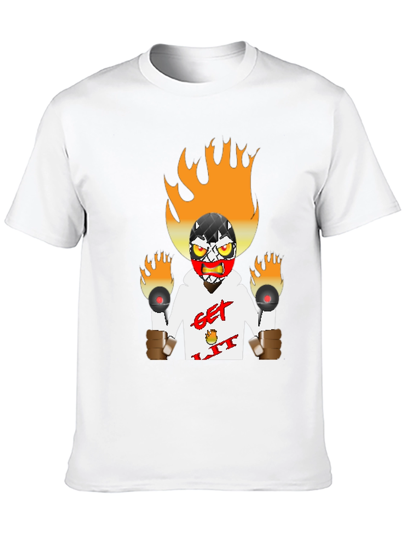 Fiery Get Lit Graphic Tee - Bold Design