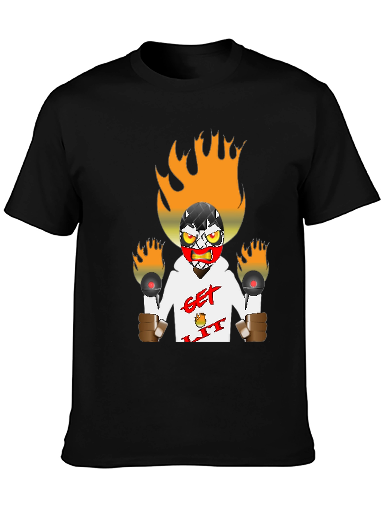 Fiery Get Lit Graphic Tee - Bold Design