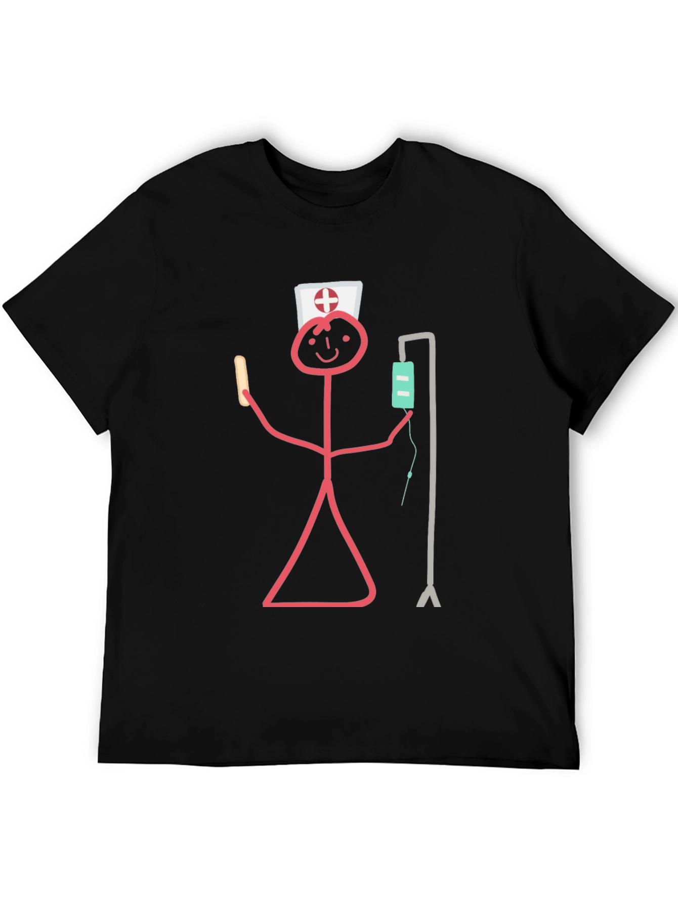 Funny Stick Figure Nurse T-Shirt - Novelty Graphic Tee