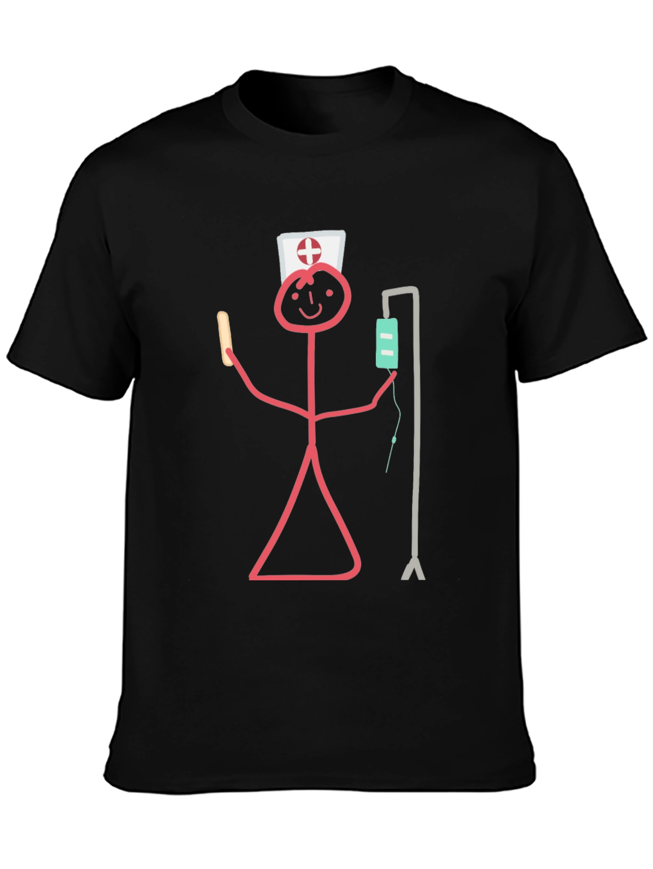 Funny Stick Figure Nurse T-Shirt - Novelty Graphic Tee