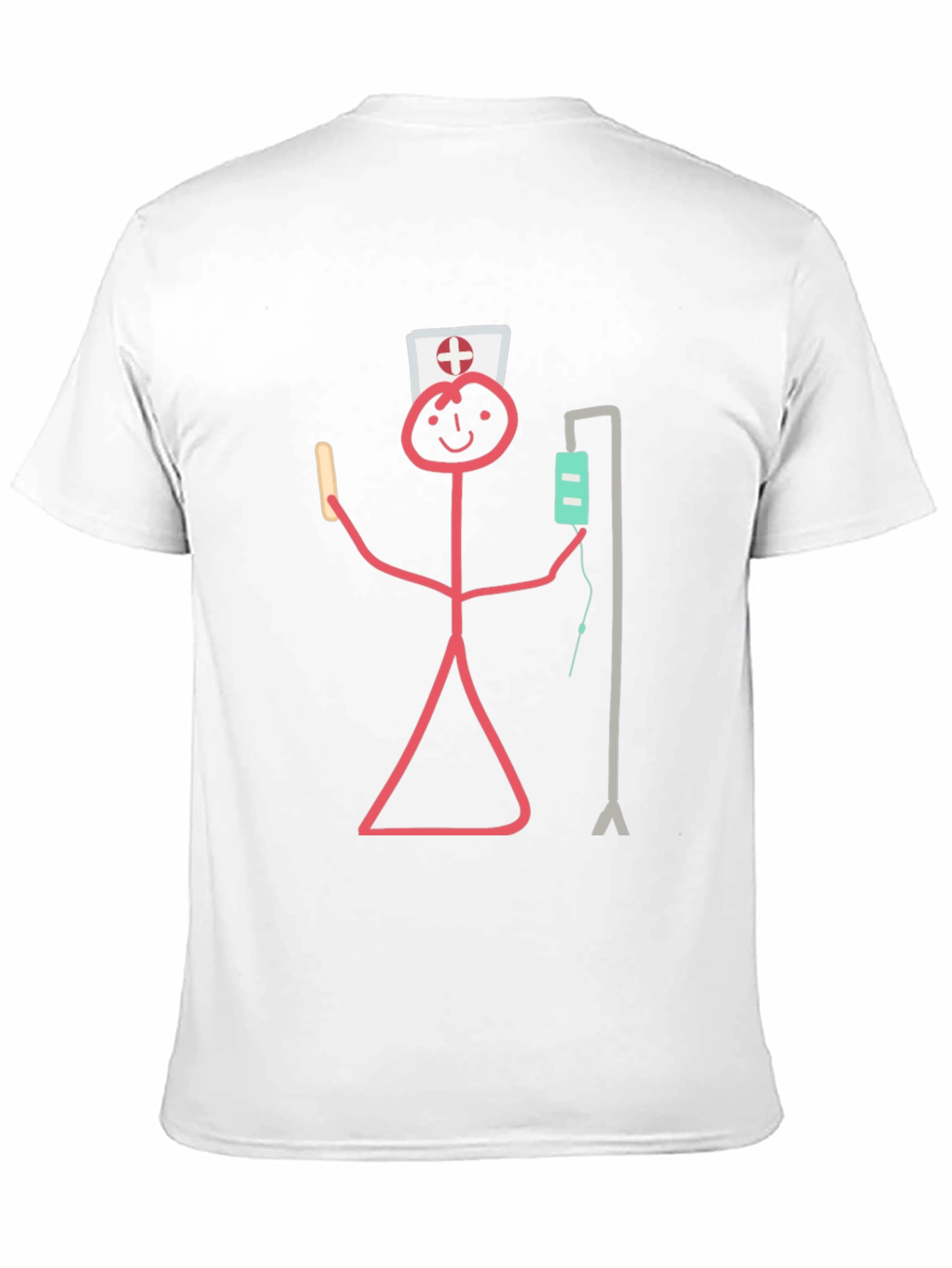 Funny Stick Figure Nurse T-Shirt - Novelty Graphic Tee