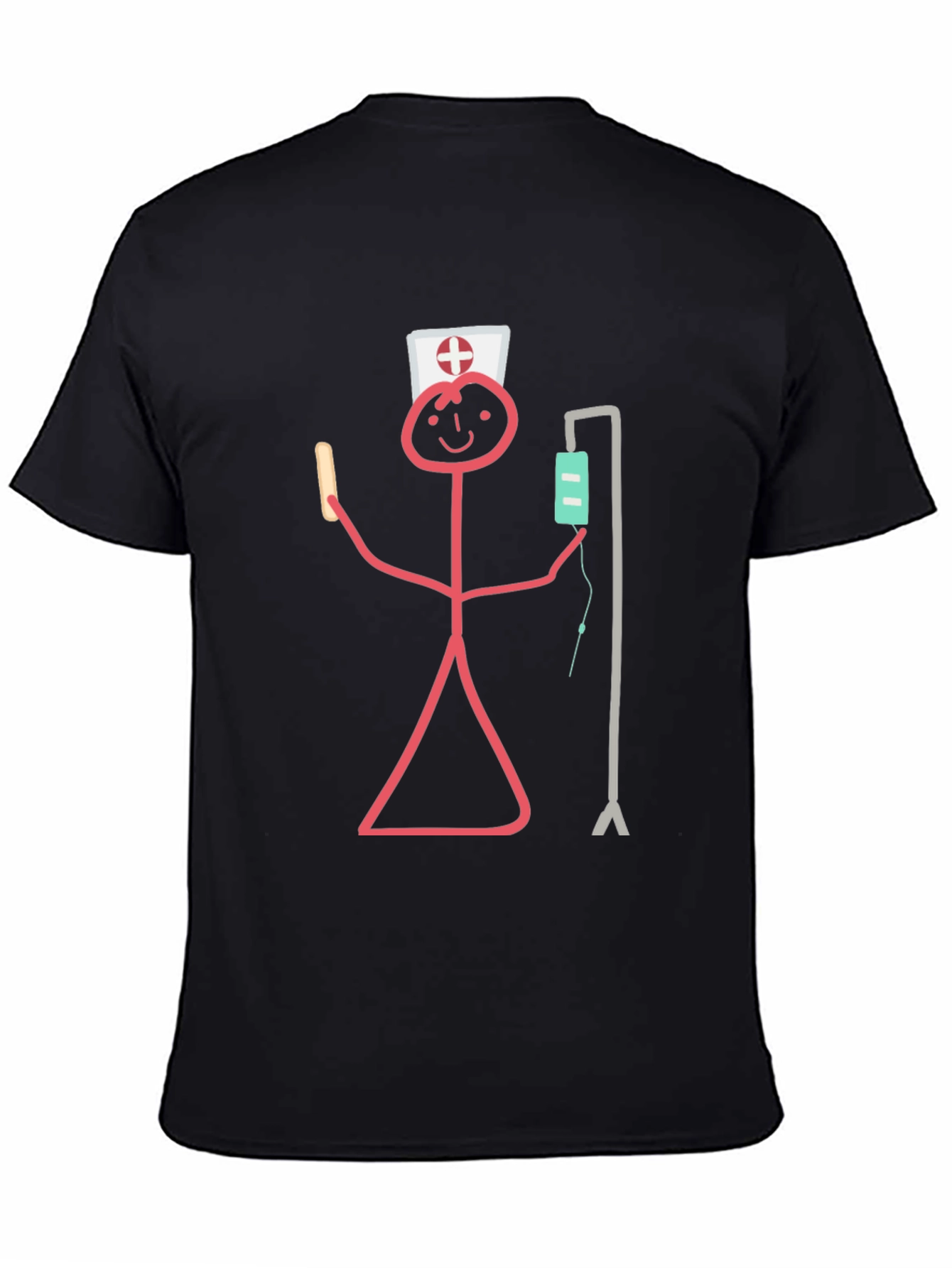 Funny Stick Figure Nurse T-Shirt - Novelty Graphic Tee