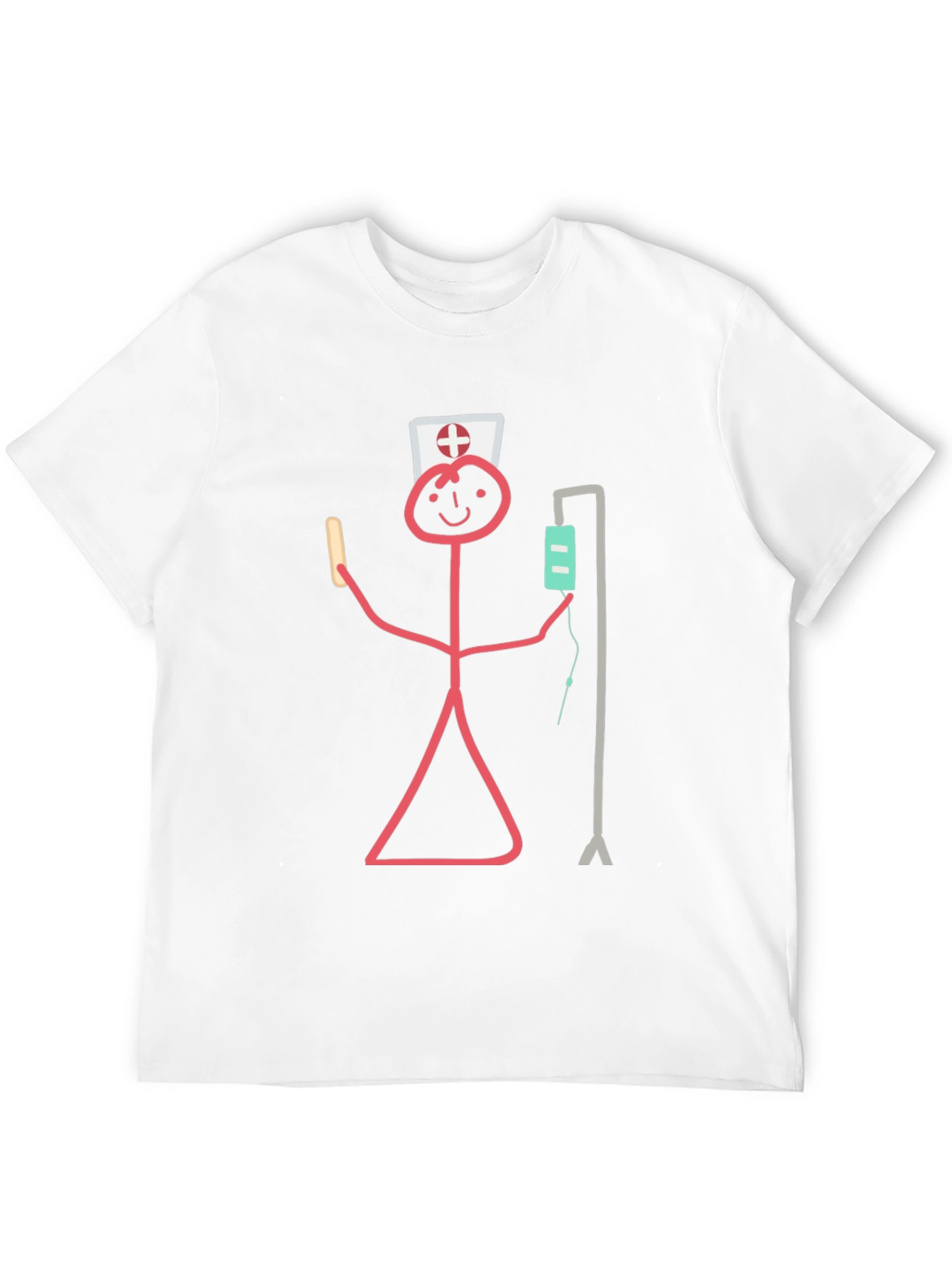 Funny Stick Figure Nurse T-Shirt - Novelty Graphic Tee