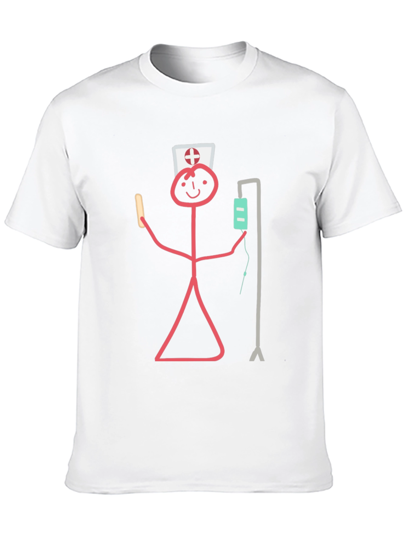 Funny Stick Figure Nurse T-Shirt - Novelty Graphic Tee