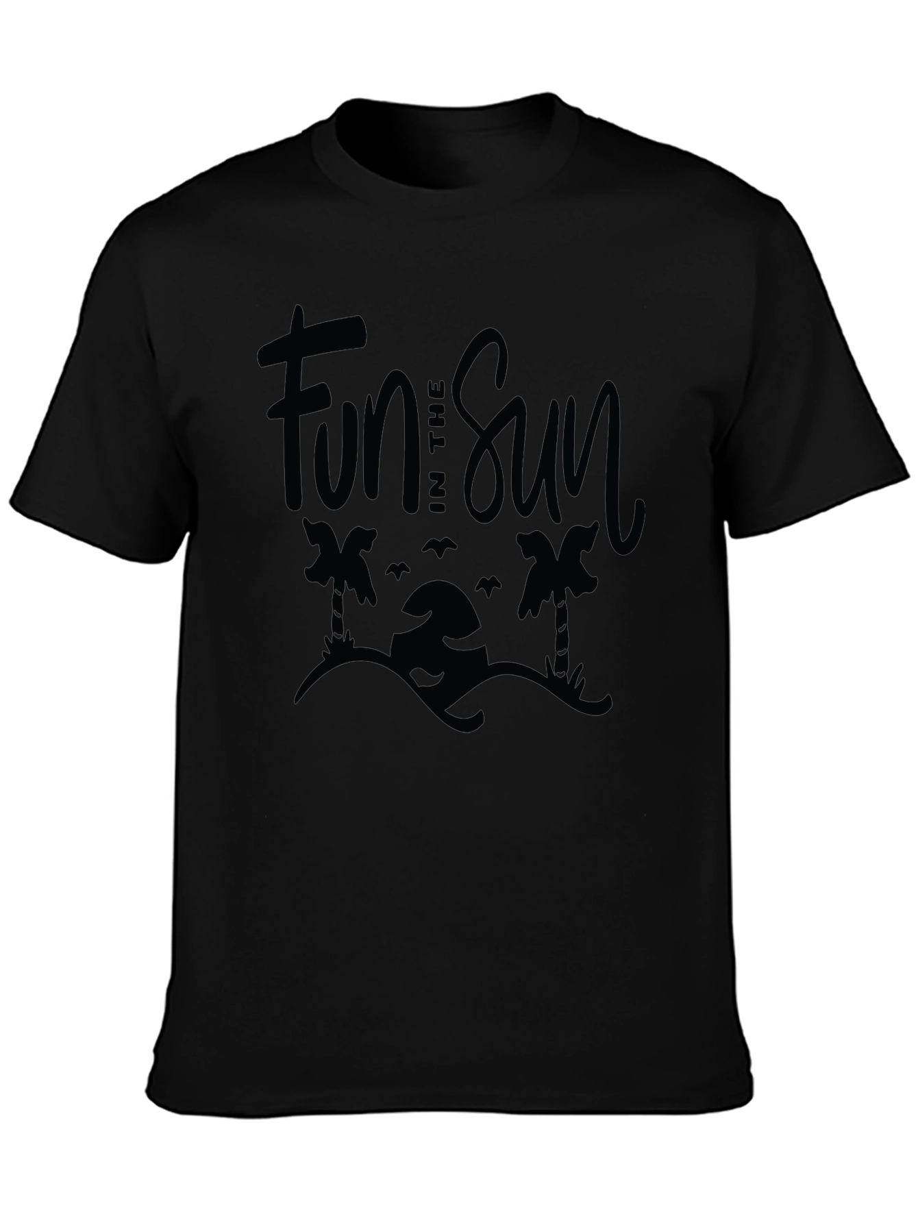 Fun in the Sun Black T-Shirt - Beach Vibe
