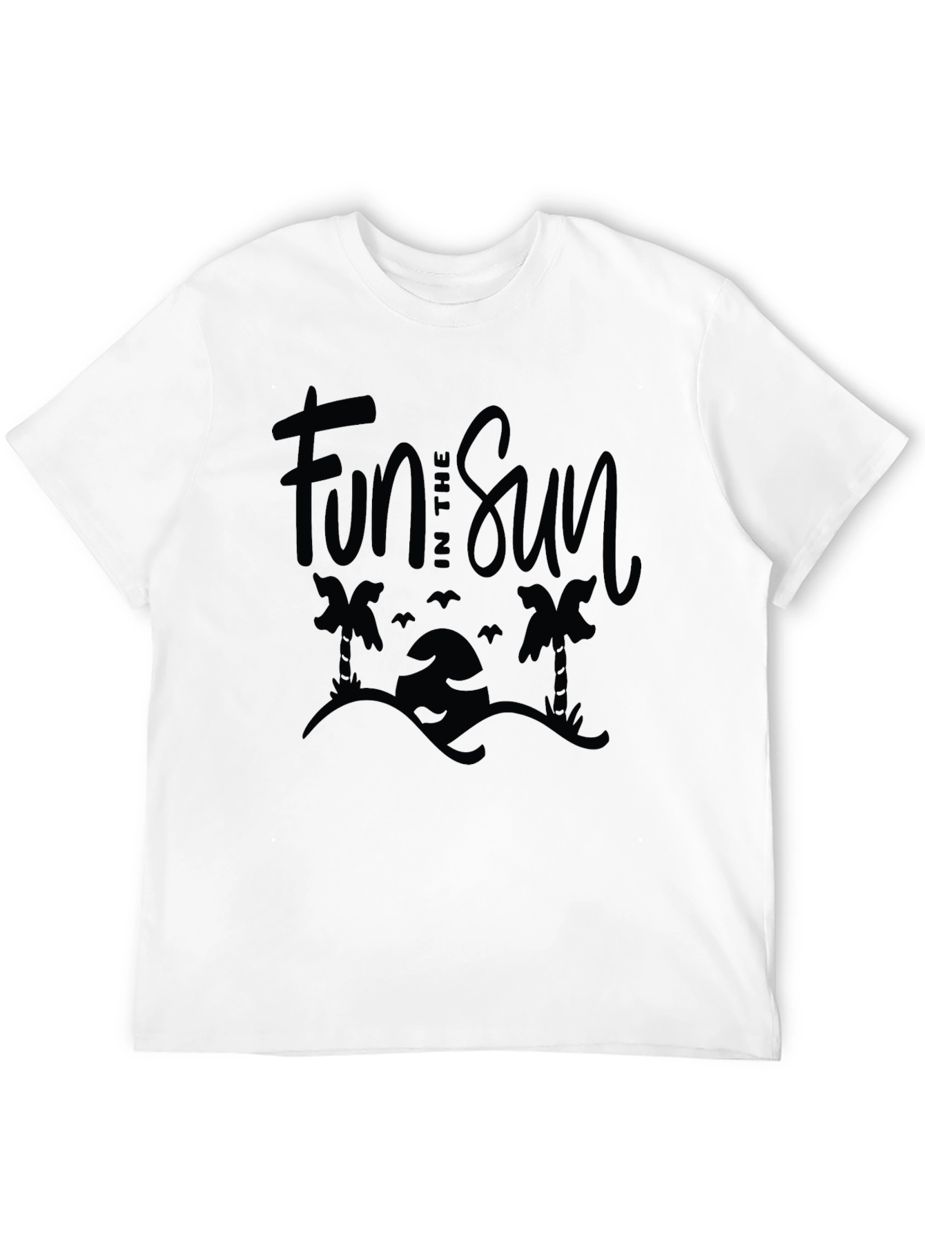 Fun in the Sun Black T-Shirt - Beach Vibe