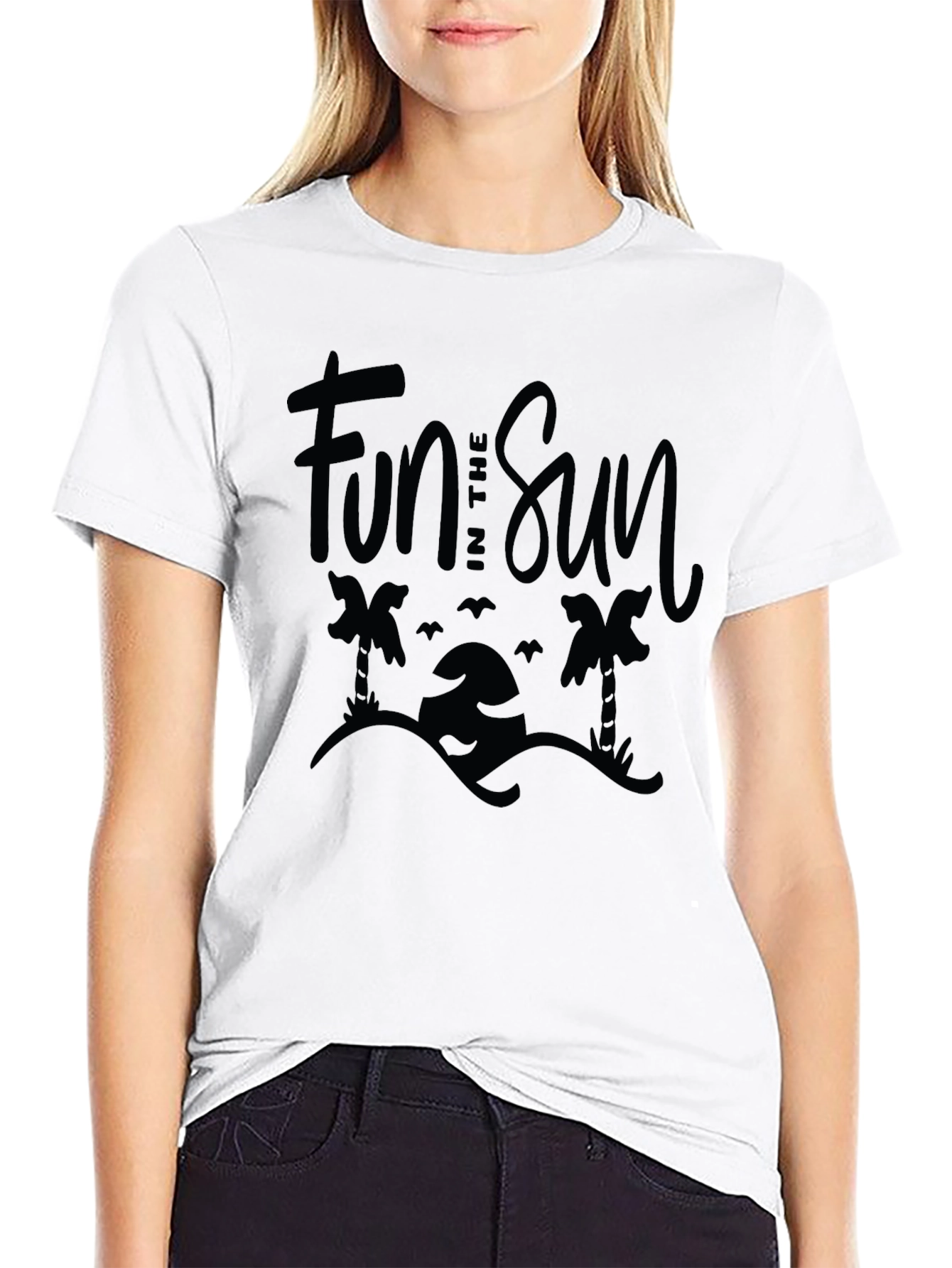 Fun in the Sun Black T-Shirt - Beach Vibe