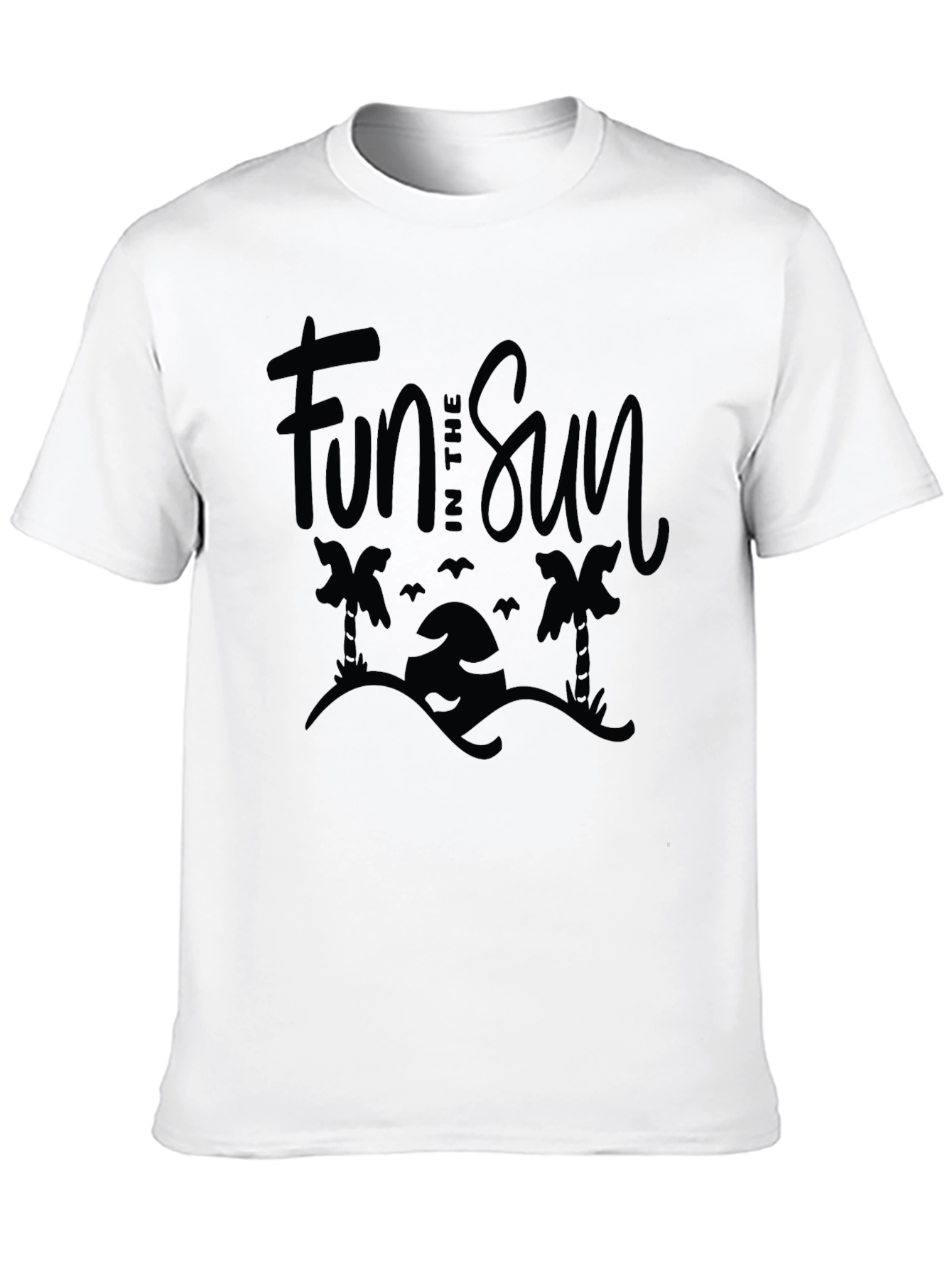 Fun in the Sun Black T-Shirt - Beach Vibe