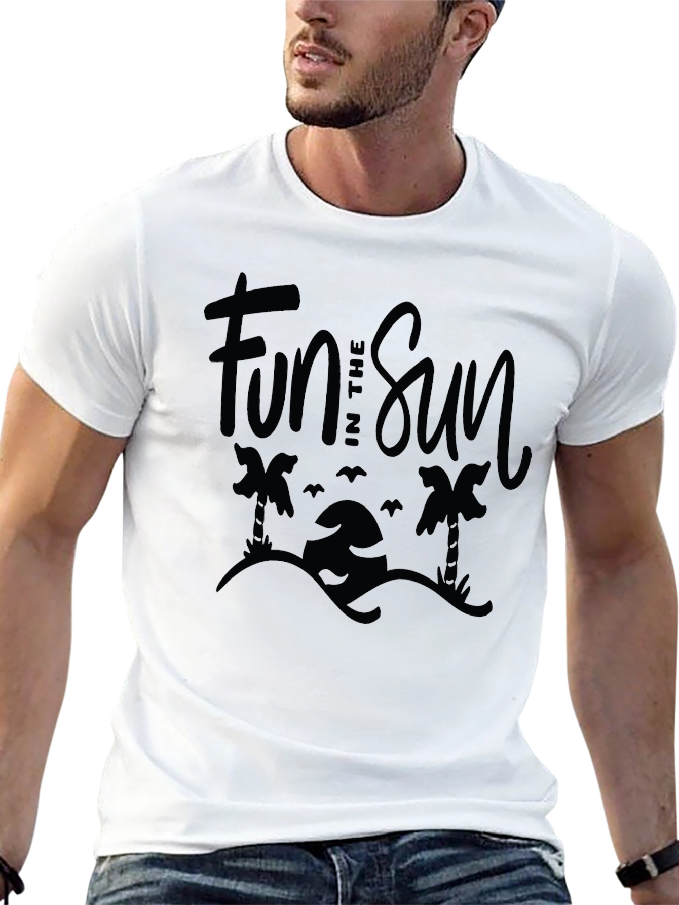 Fun in the Sun Black T-Shirt - Beach Vibe