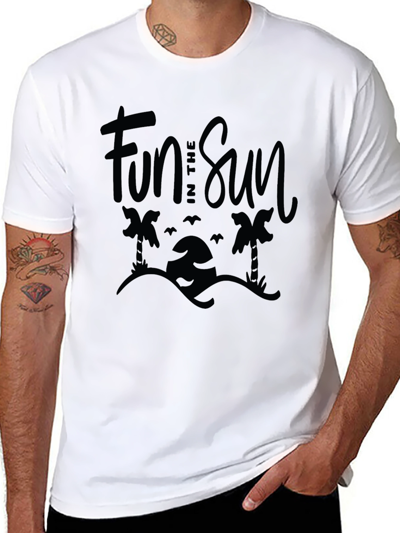 Fun in the Sun Black T-Shirt - Beach Vibe
