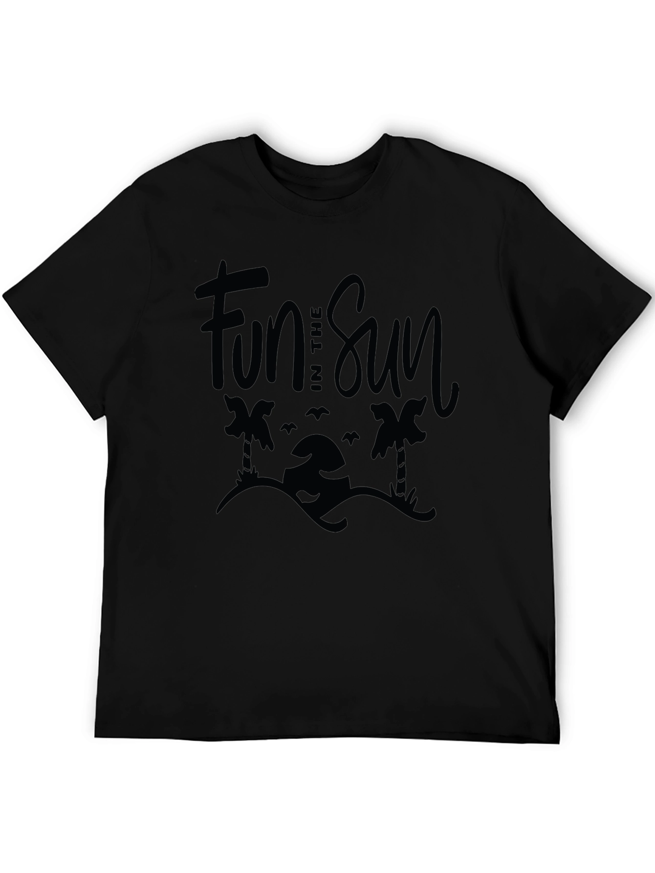 Fun in the Sun Black T-Shirt - Beach Vibe