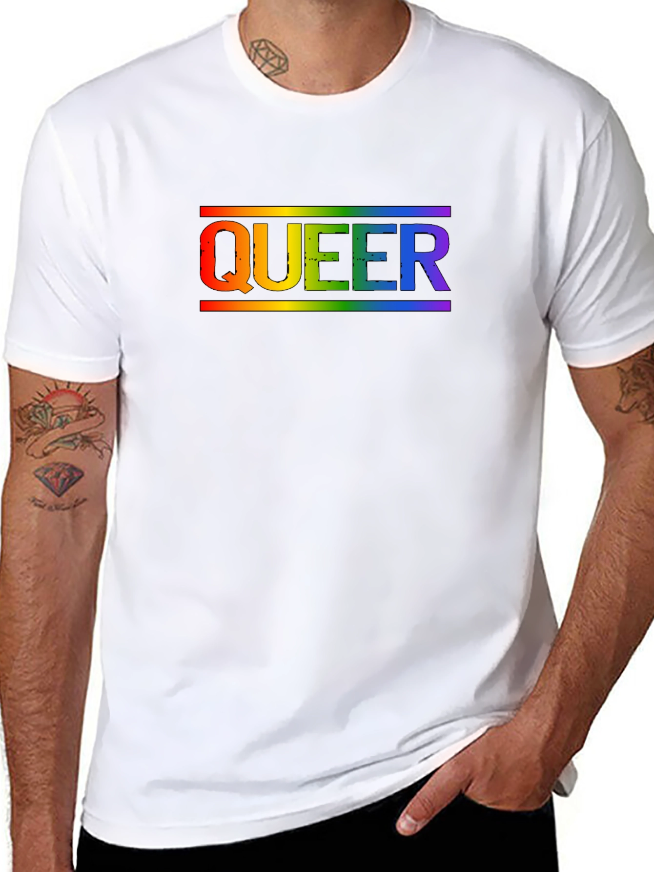Queer Rainbow Pride T-Shirt - Soft Cotton Blend
