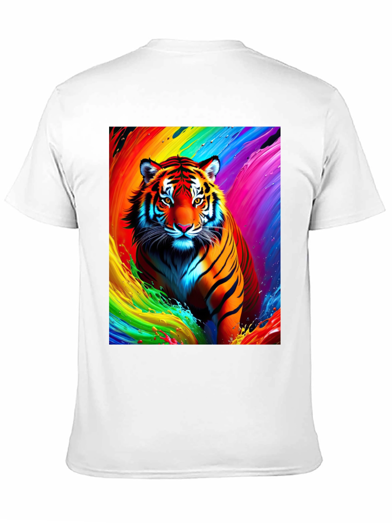 Vibrant Tiger Graphic Tee - Bold Animal Print