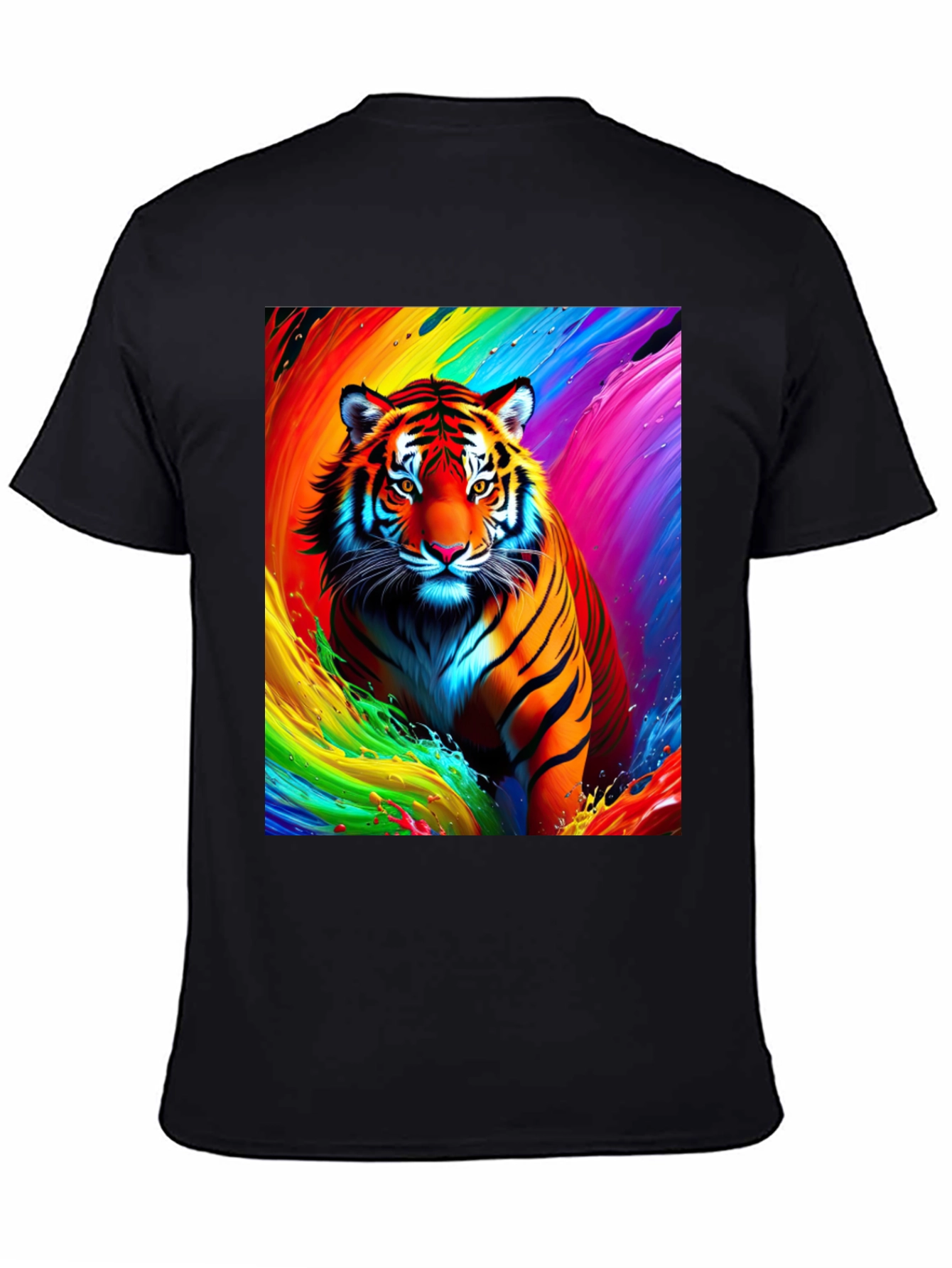 Vibrant Tiger Graphic Tee - Bold Animal Print