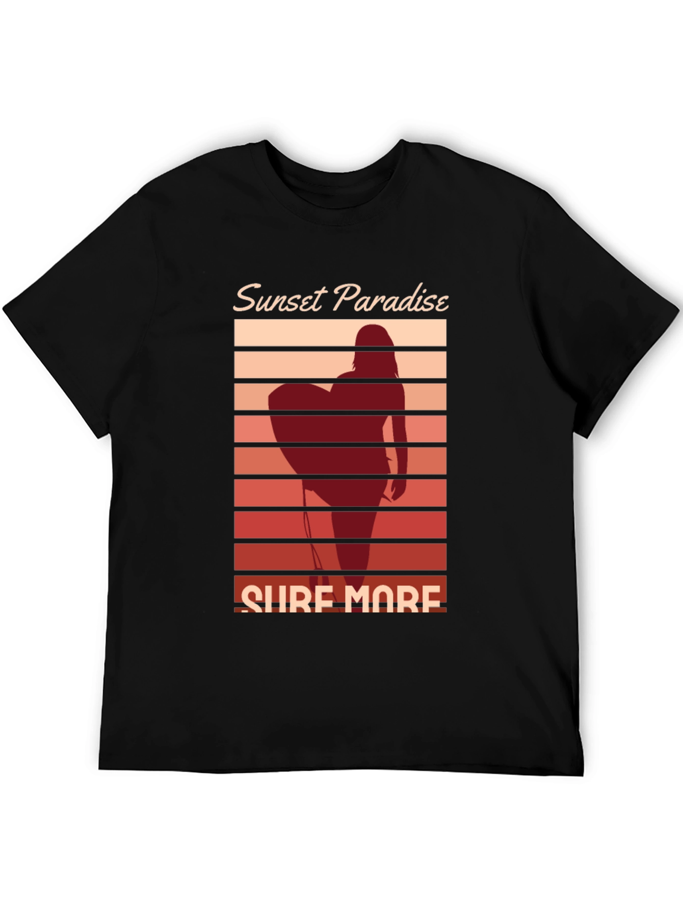 Sunset Paradise Surf More Graphic Tee