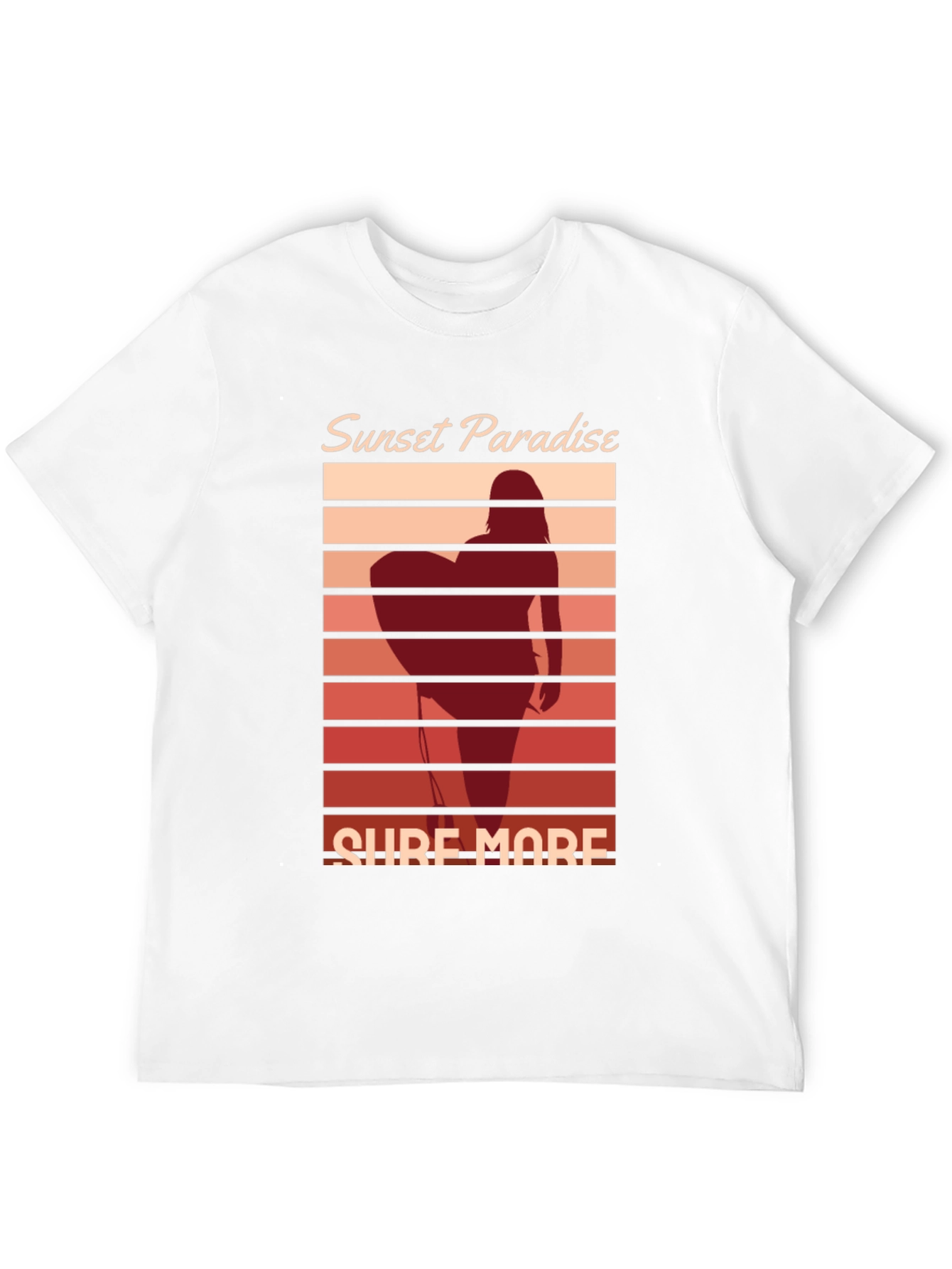 Sunset Paradise Surf More Graphic Tee