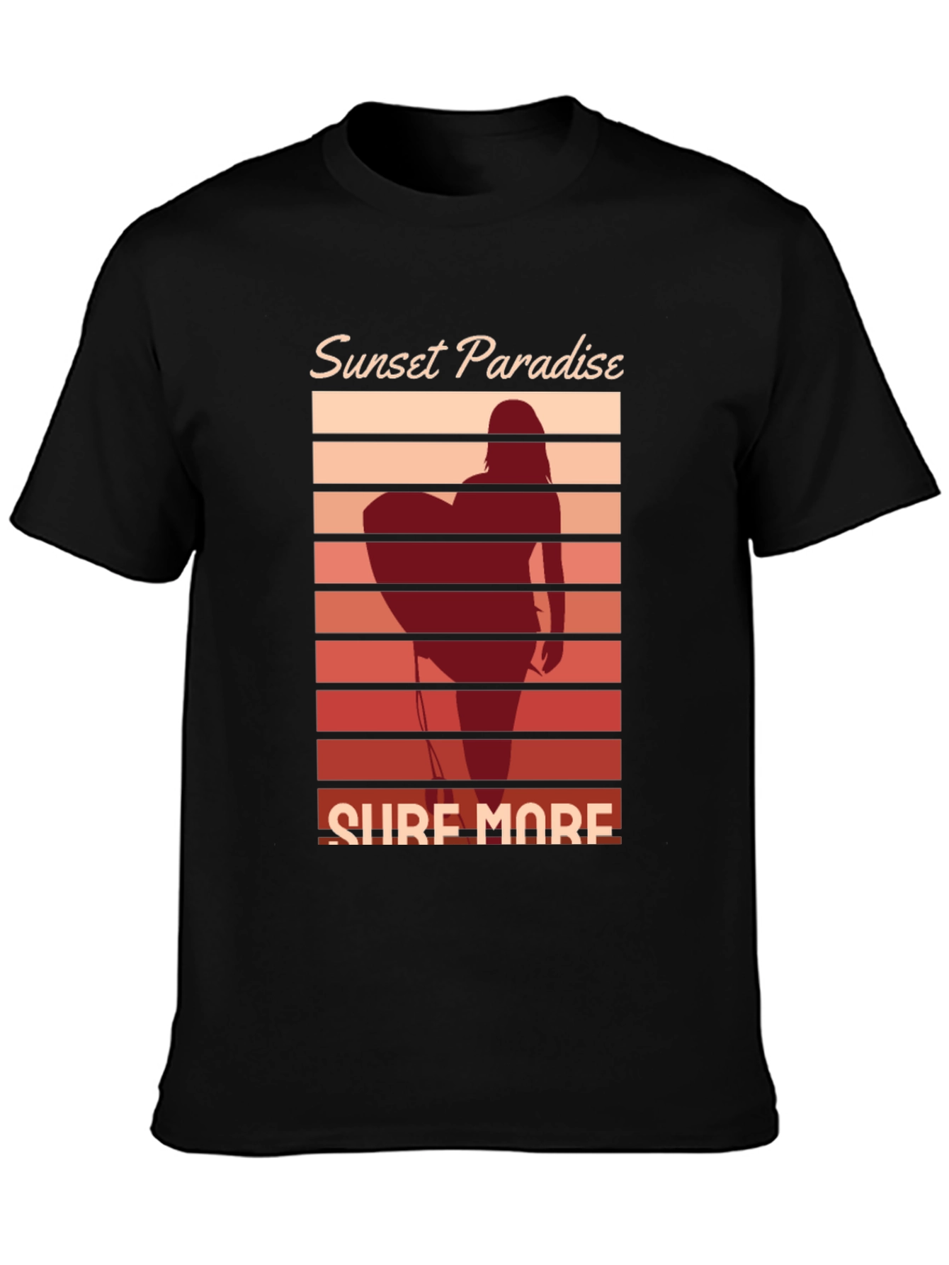 Sunset Paradise Surf More Graphic Tee