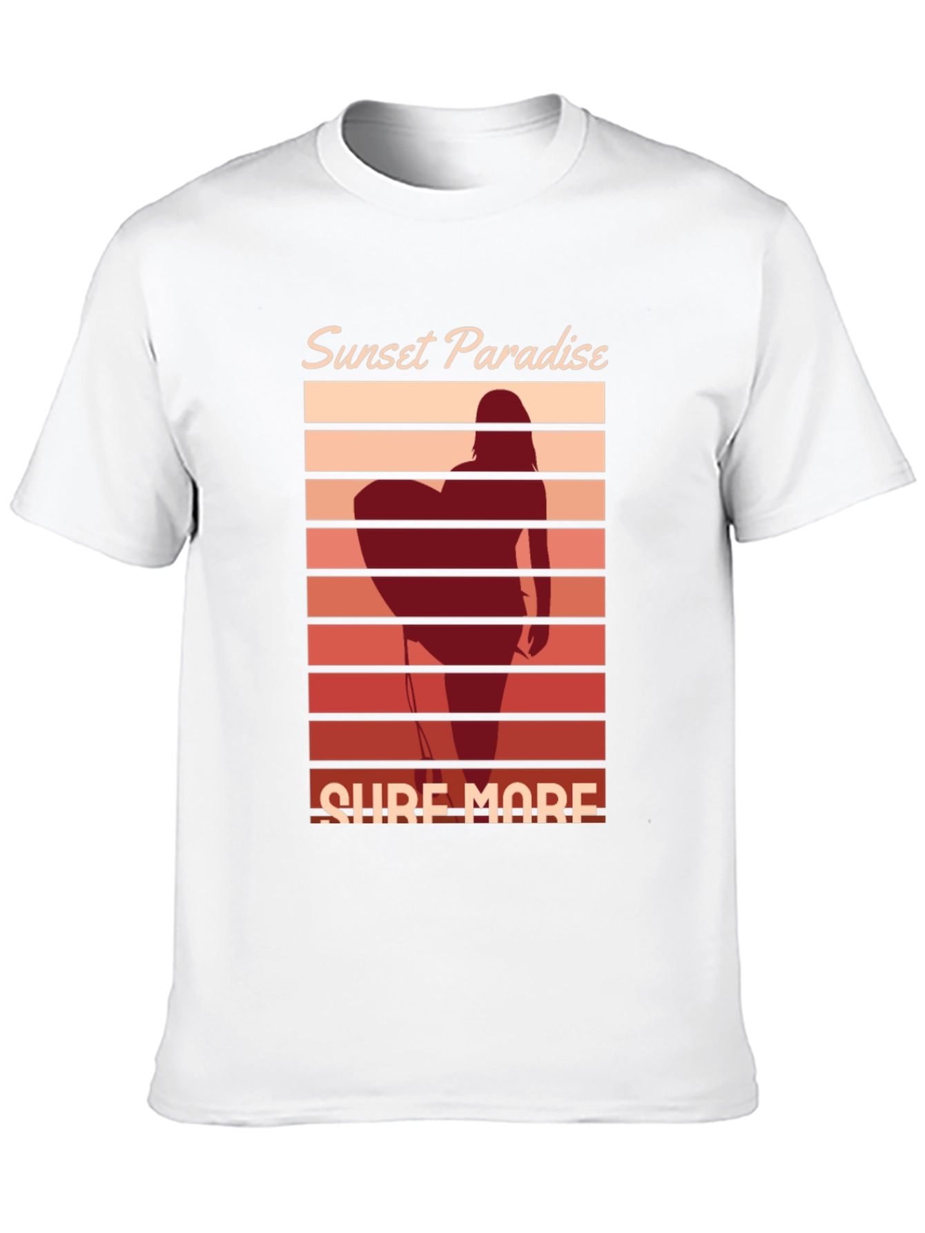 Sunset Paradise Surf More Graphic Tee