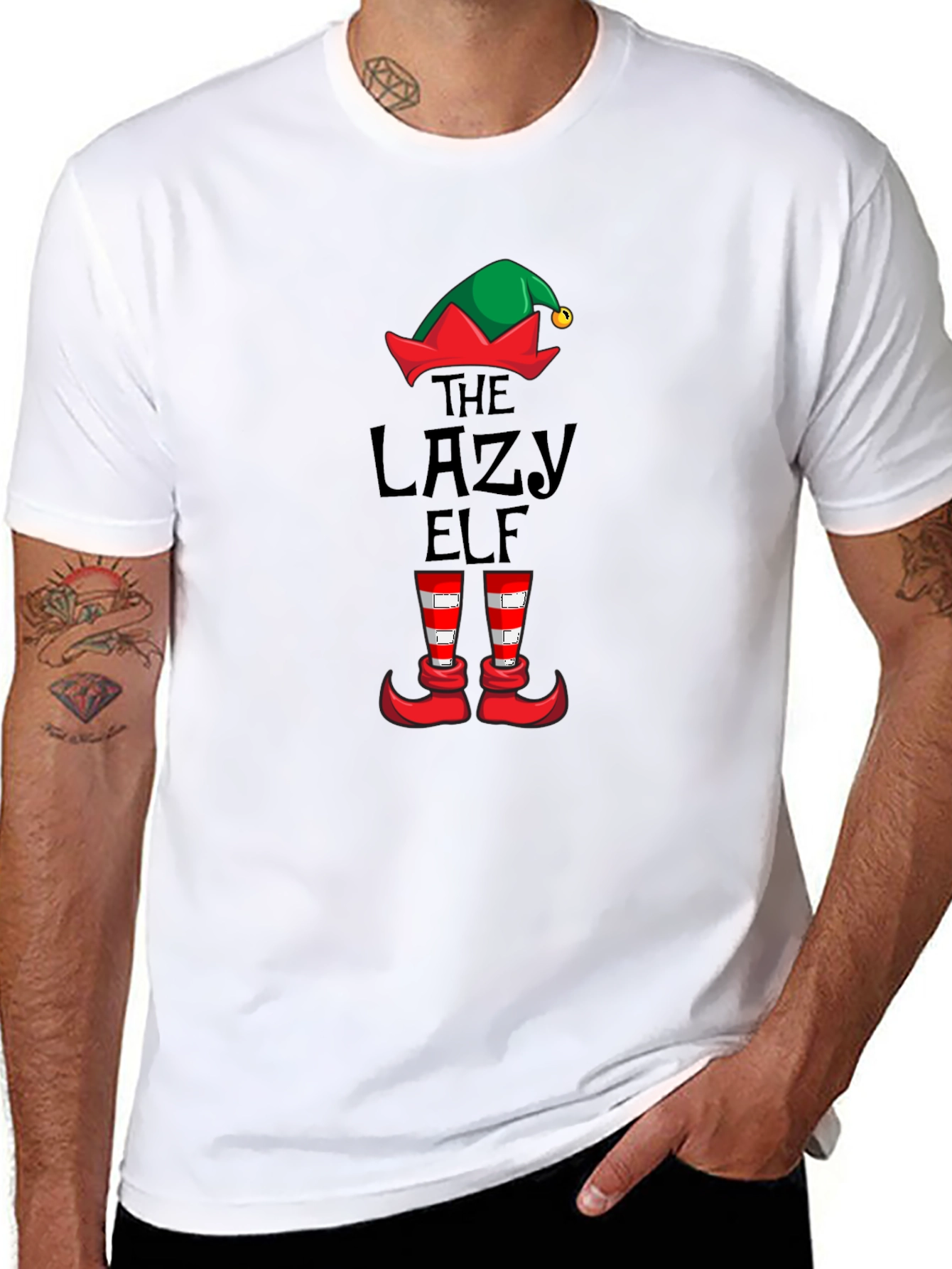 The Lazy Elf Christmas T-Shirt