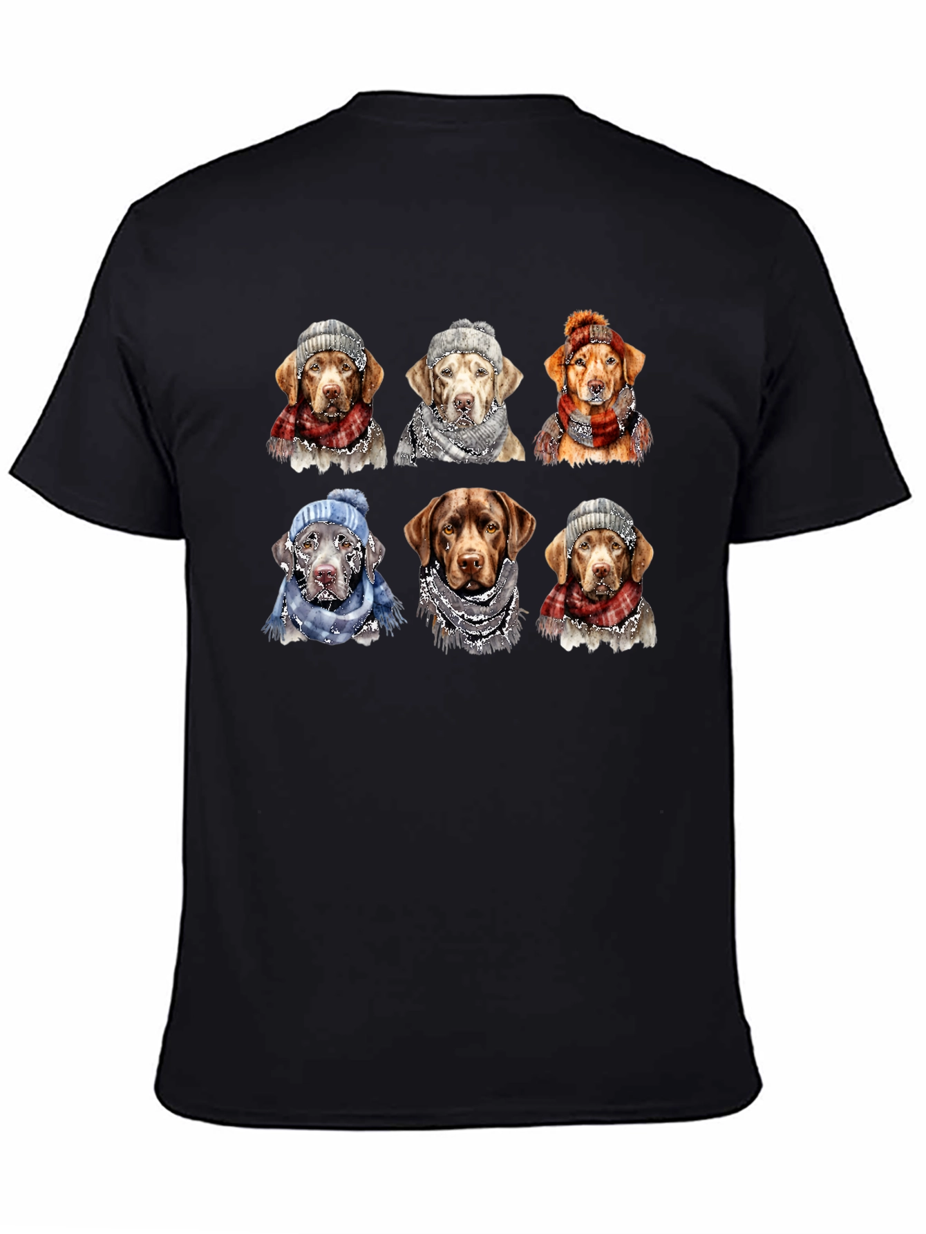 Labrador Dog Christmas Winter Hat Scarf T-Shirt