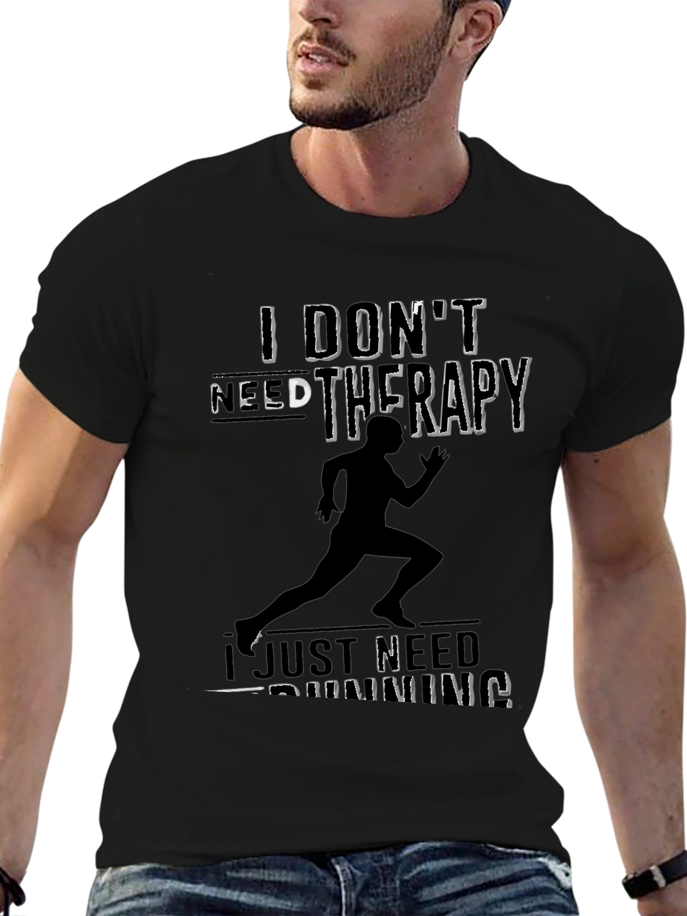 Runner Therapy T-Shirt - Black Running Tee