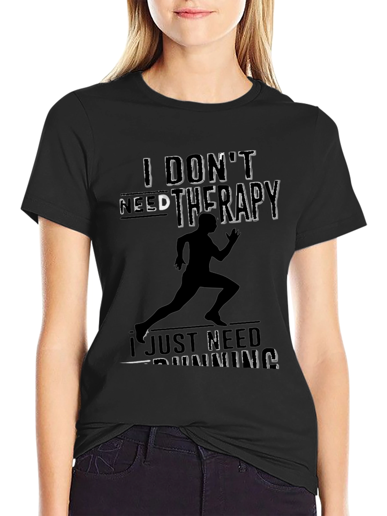 Runner Therapy T-Shirt - Black Running Tee