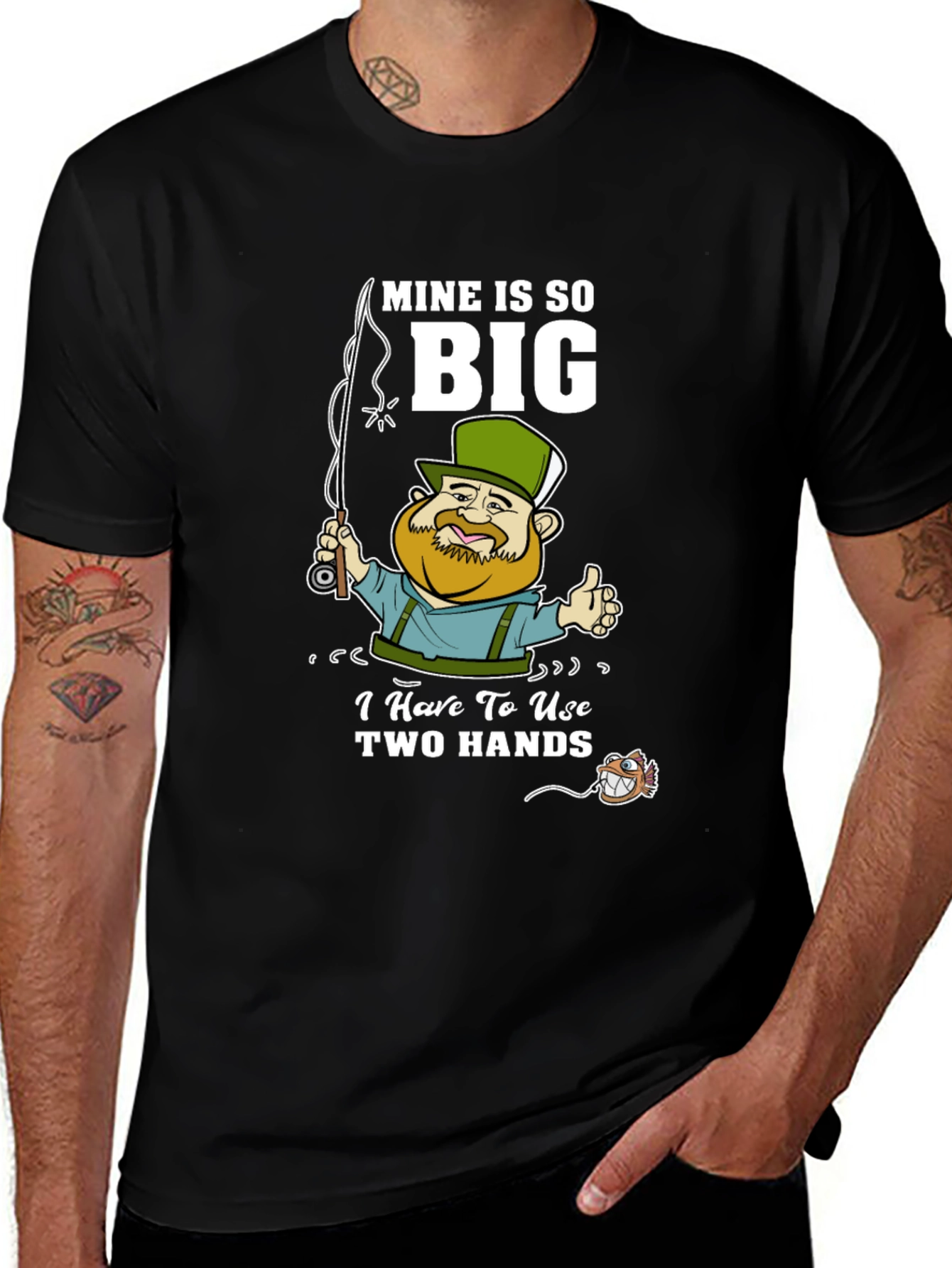 Funny Fishing T-Shirt - Mine Is So Big