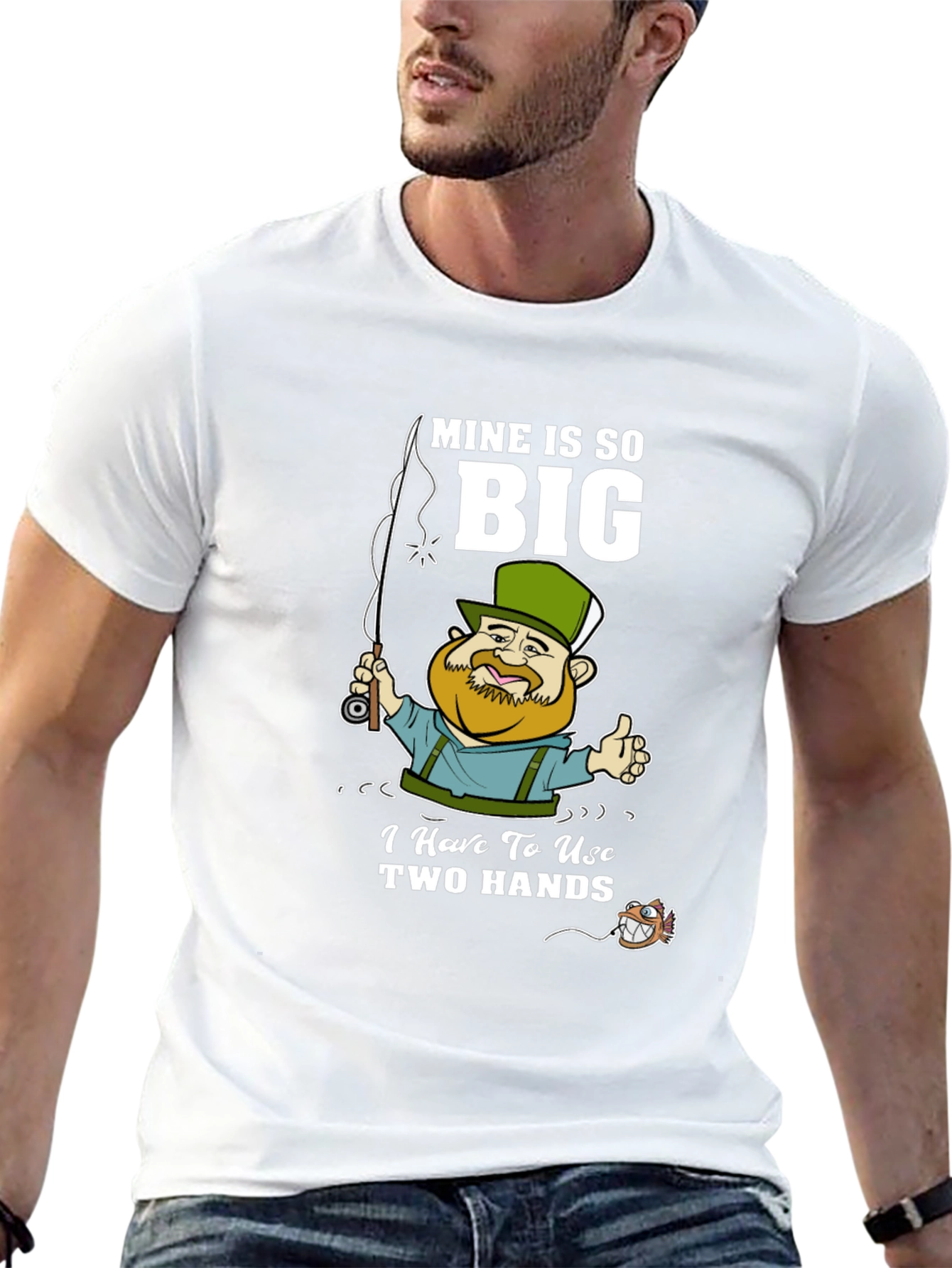 Funny Fishing T-Shirt - Mine Is So Big
