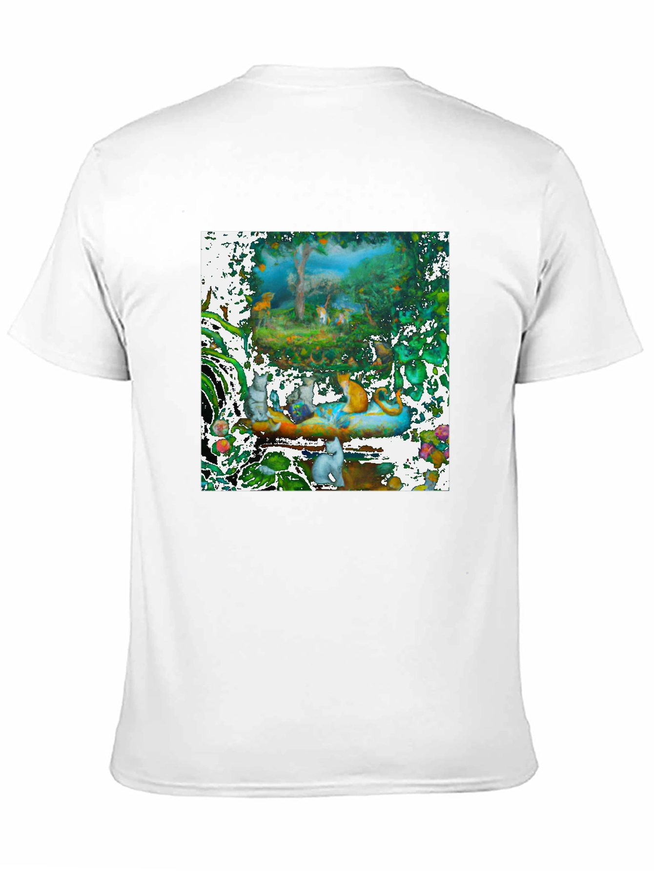 Fantasy Feline Forest Tee