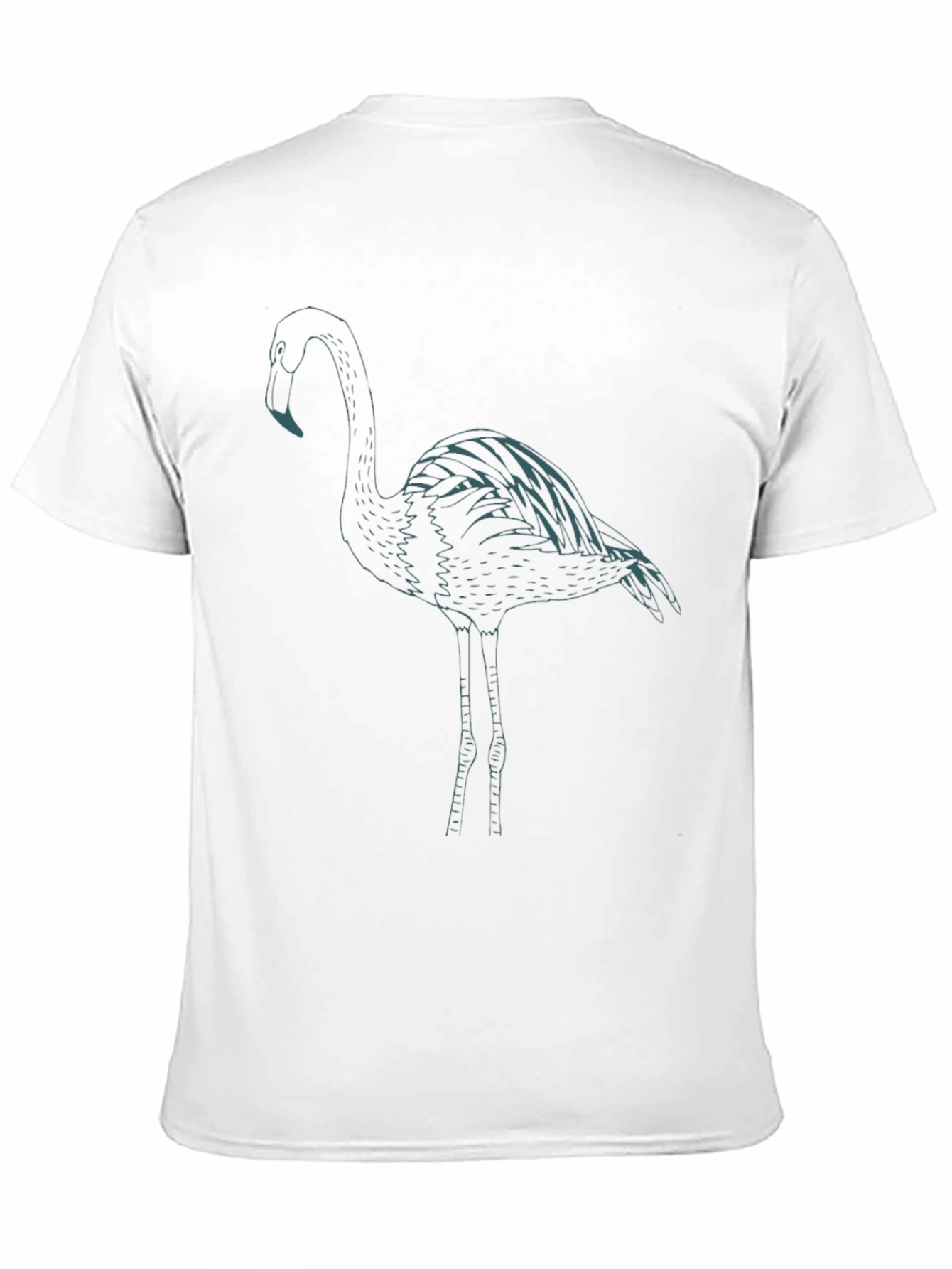 Flamingo Graphic Tee - Black Casual T-Shirt