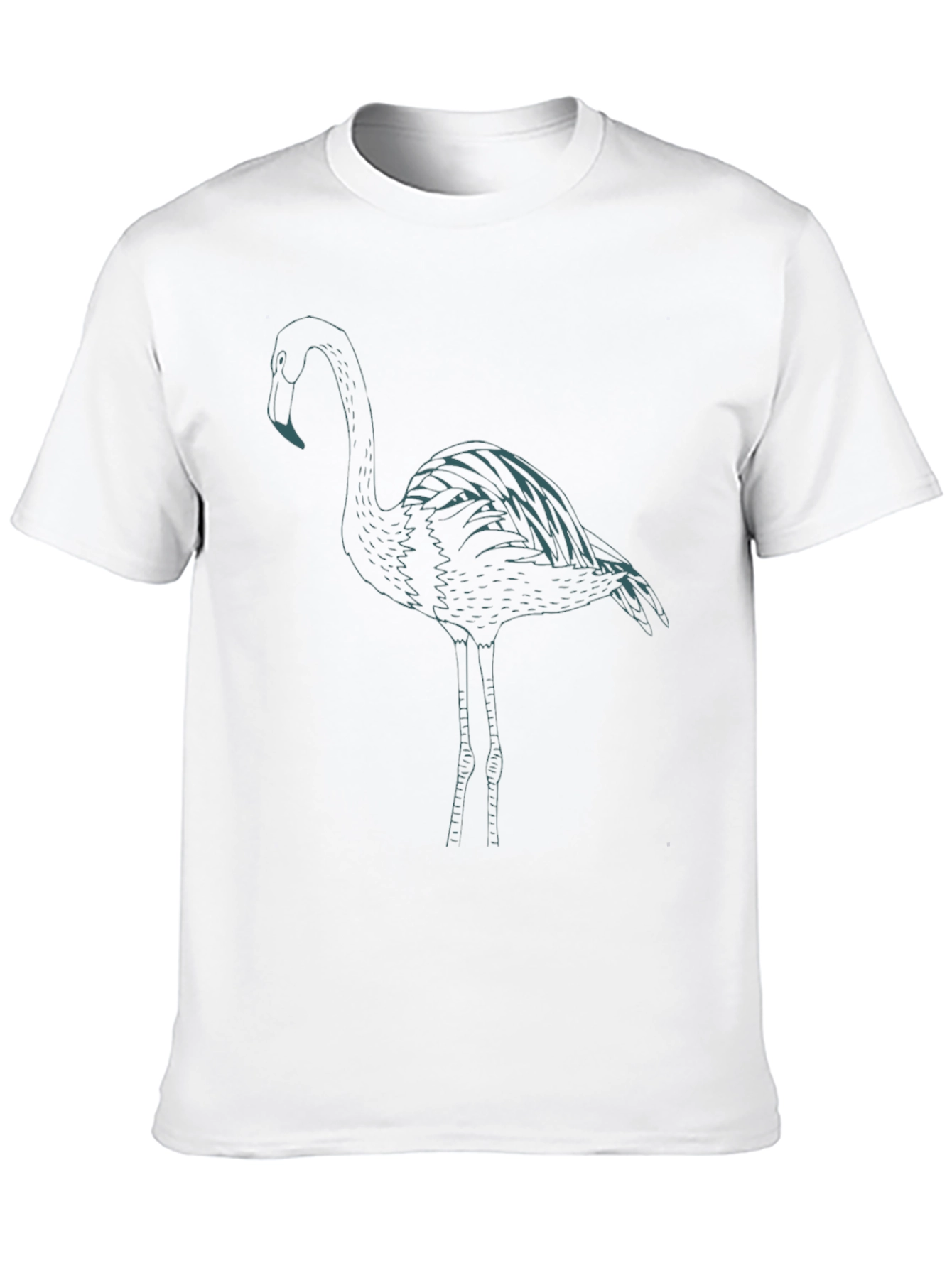 Flamingo Graphic Tee - Black Casual T-Shirt