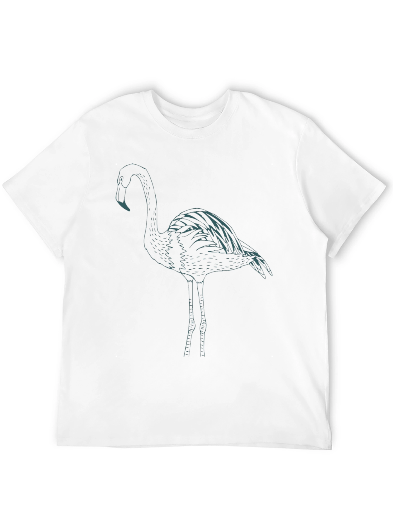 Flamingo Graphic Tee - Black Casual T-Shirt