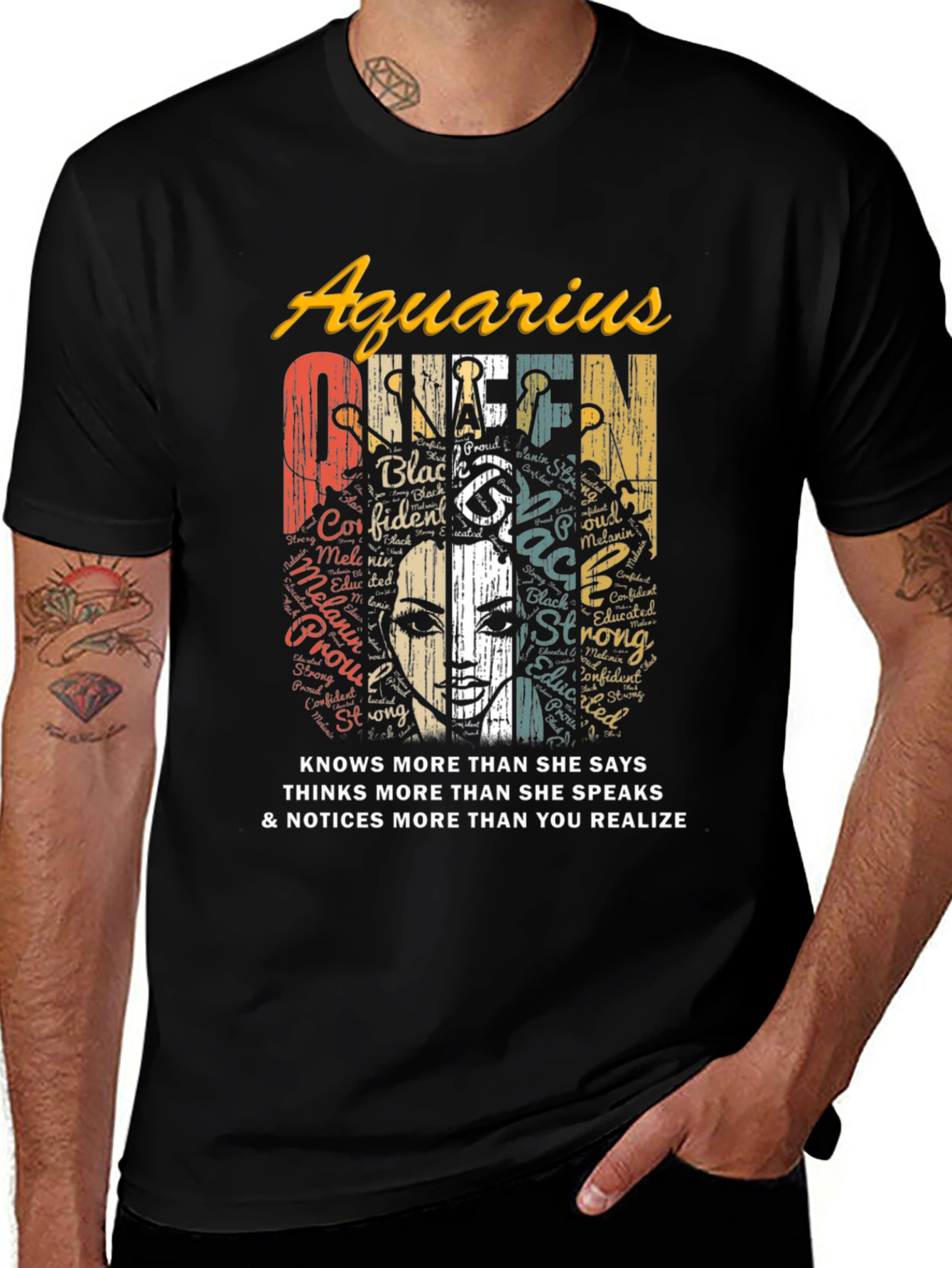 Aquarius Queen Black Pride T-Shirt