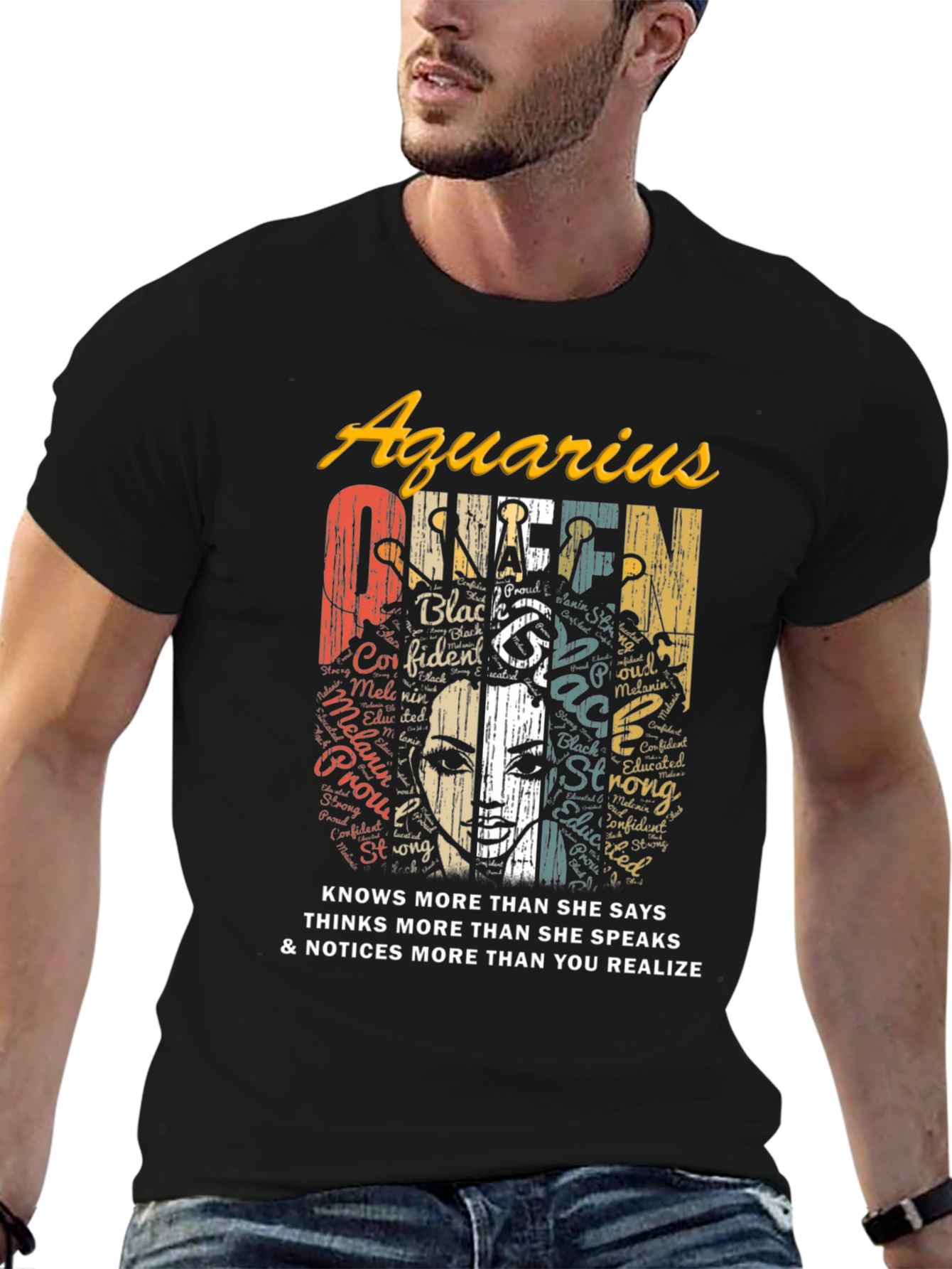 Aquarius Queen Black Pride T-Shirt
